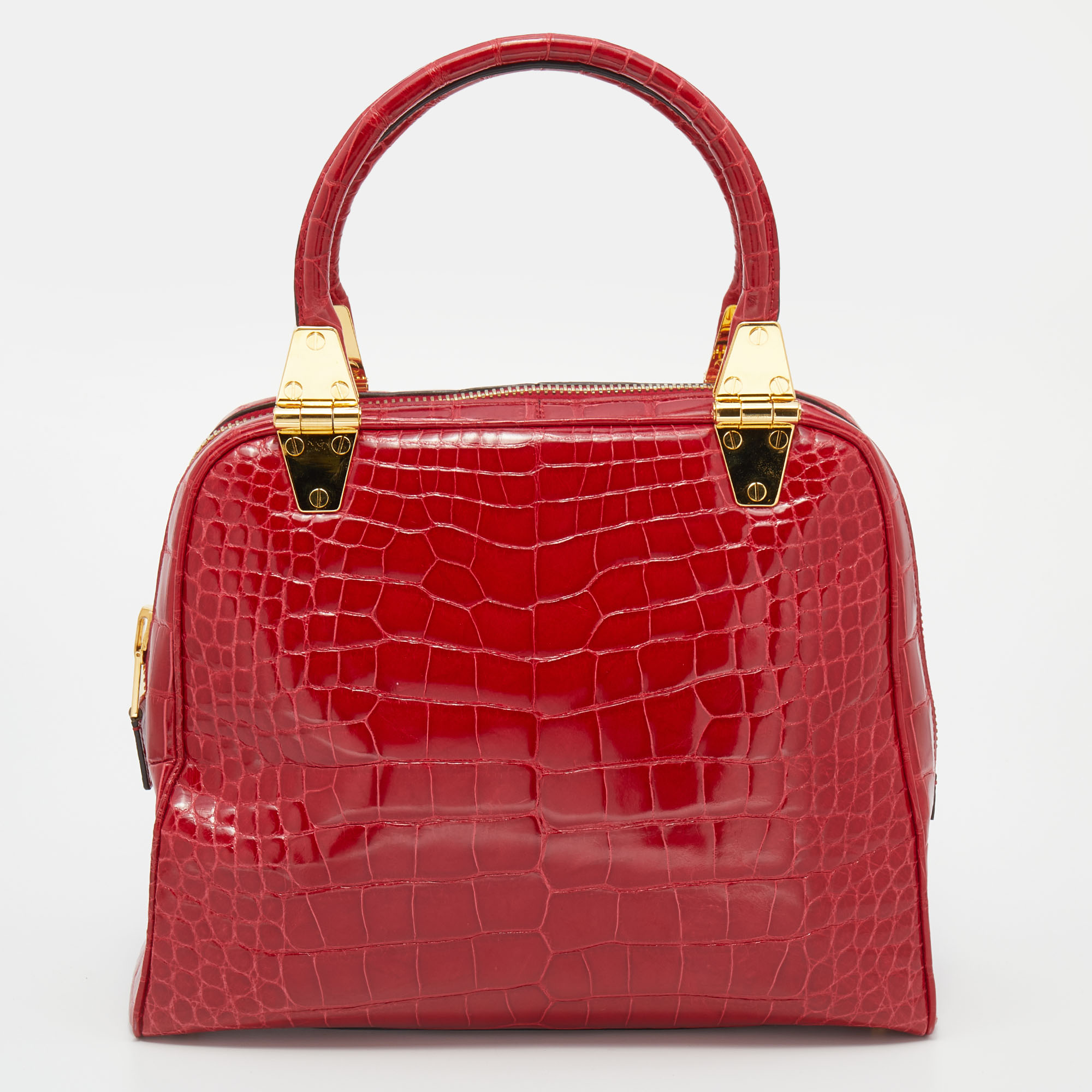 

Tom Ford Red Crocodile Leather Tote