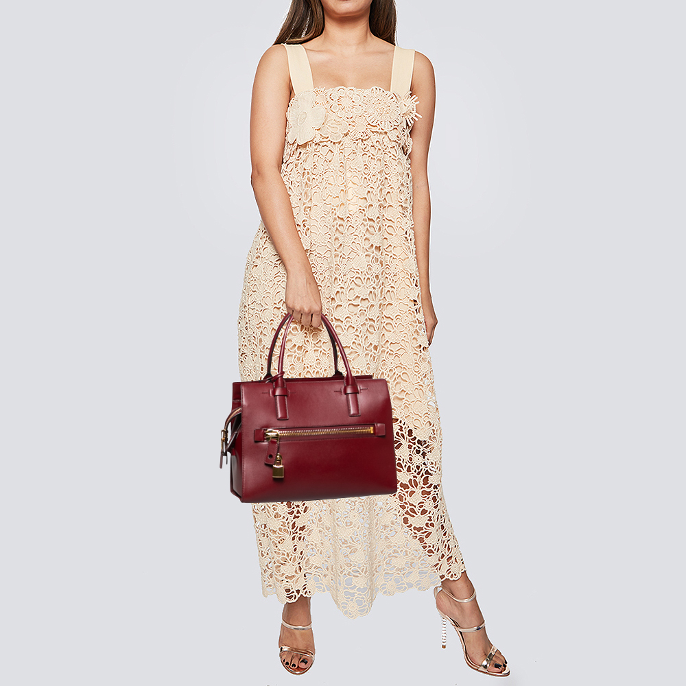

Tom Ford Red Leather Charlotte Tote