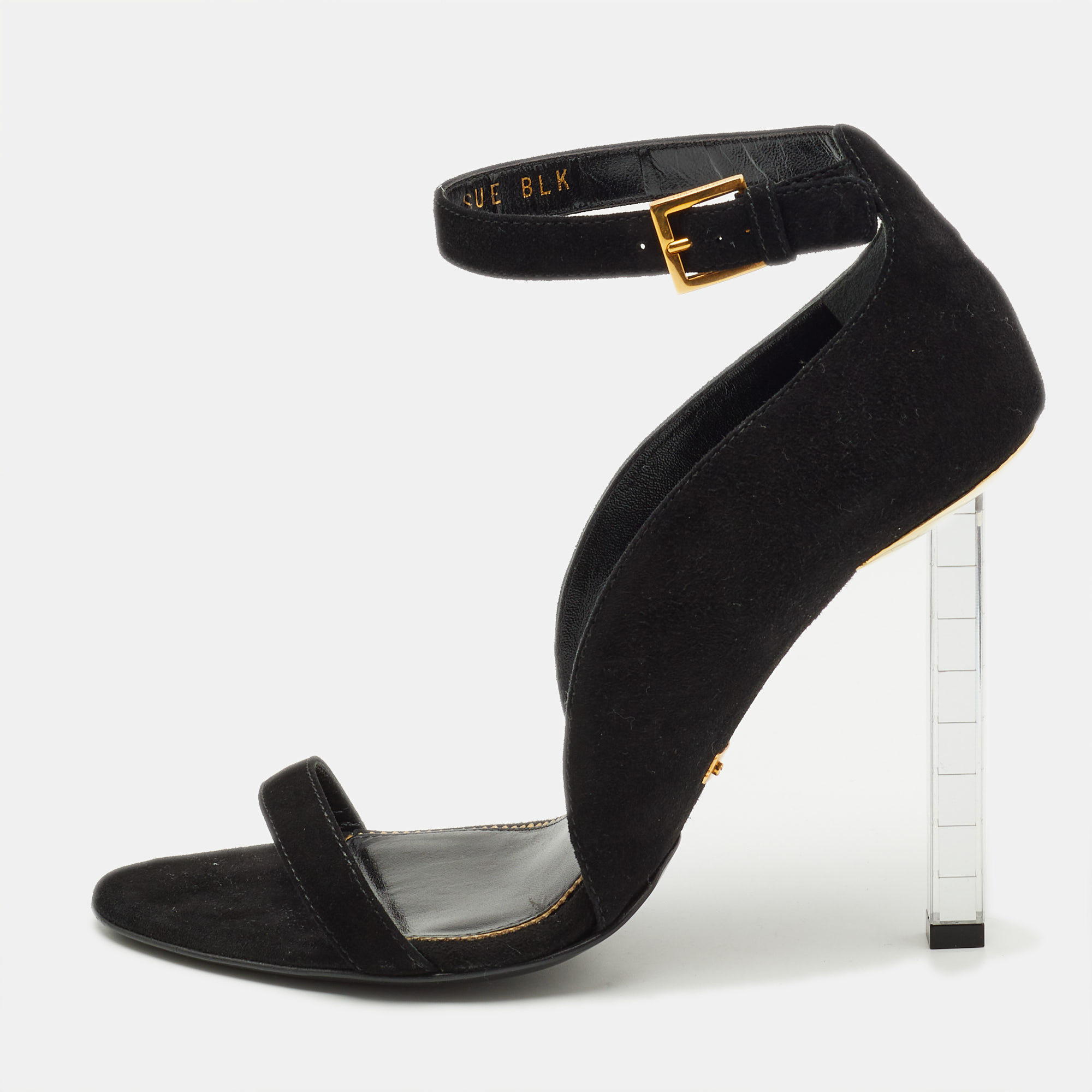 

Tom Ford Black Suede Ankle Strap Sandals Size