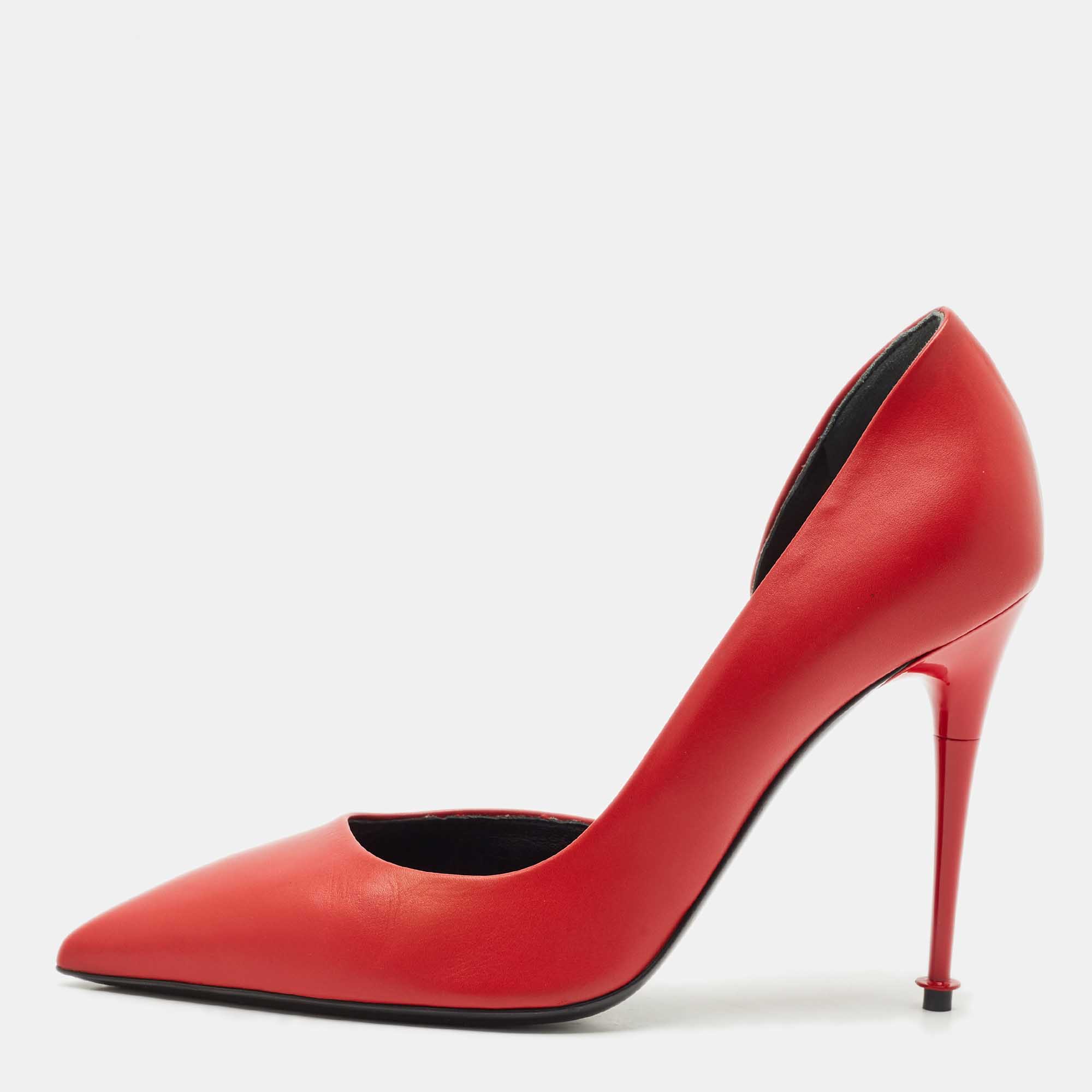 

Tom Ford Red Leather D'orsay Pumps Size