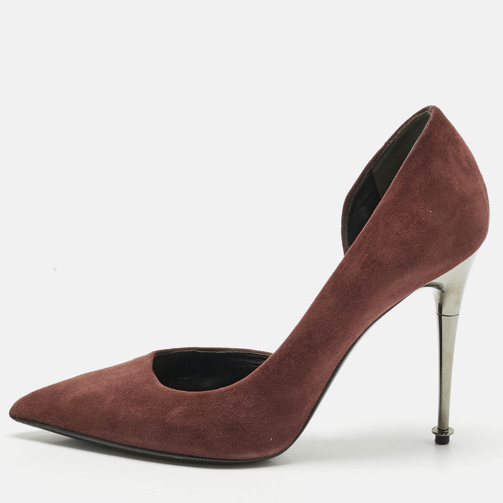 

Tom Ford Burgundy Suede D'orsay Pointed Toe Pumps Size