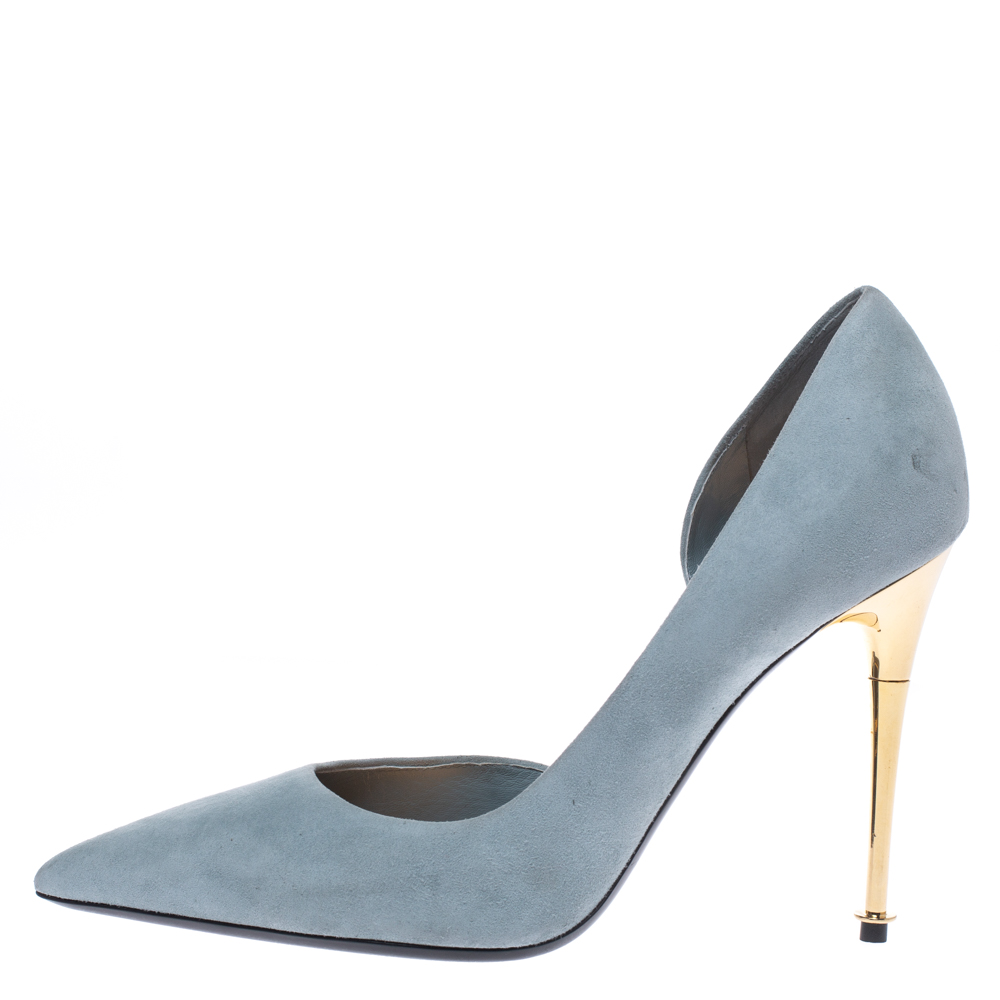 

Tom Ford Grey Suede D’orsay Pointed Toe Pumps Size