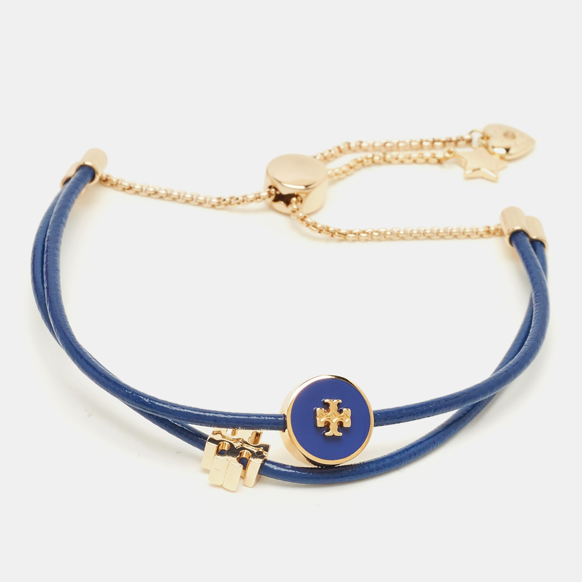 

Tory Burch Kira Enamel Gold Tone Cord Bracelet