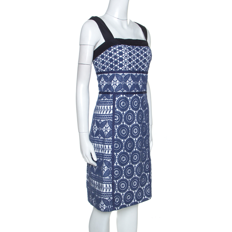 

Tory Burch Blue Guipure Lace Sleeveless Margaux Dresses