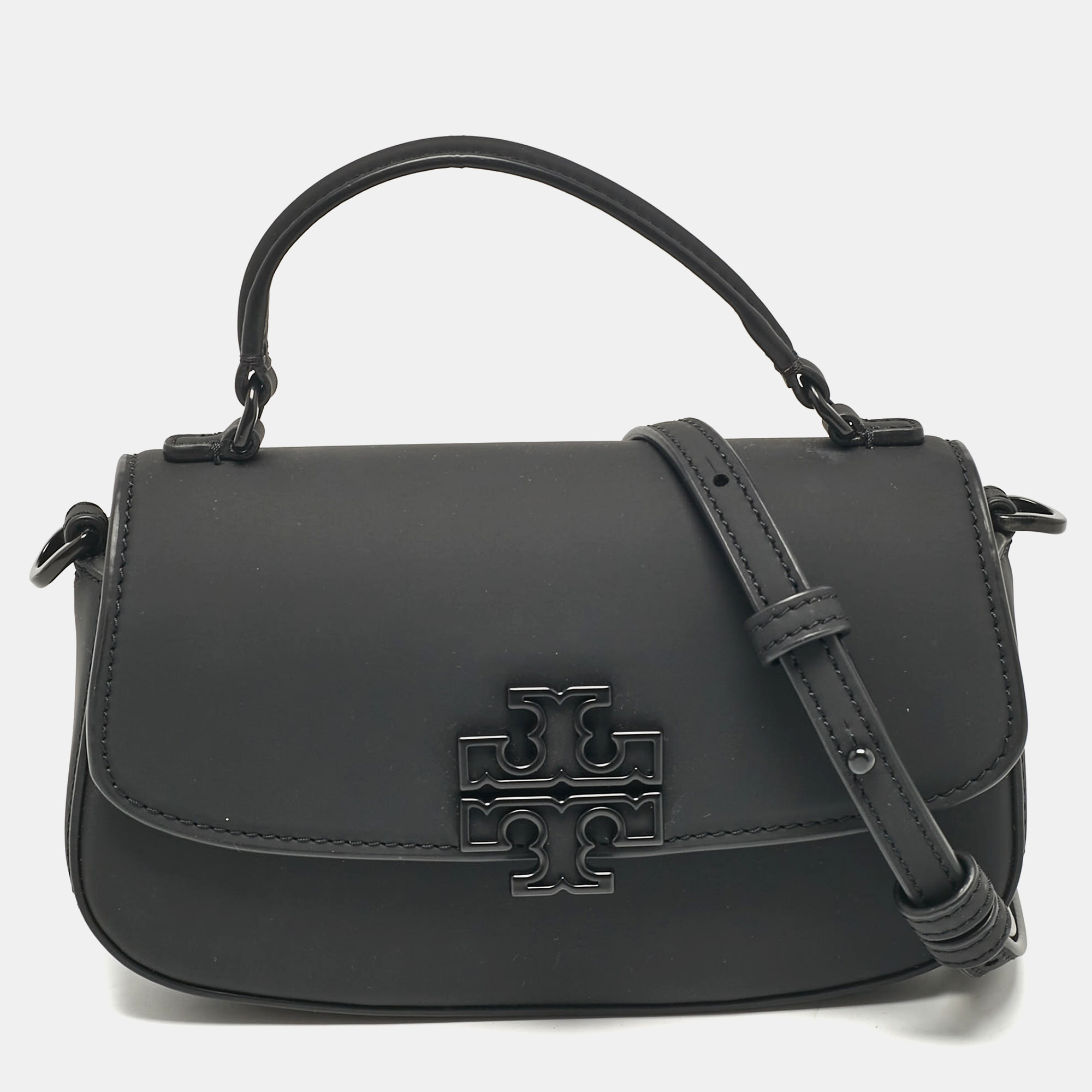 

Tory Burch Black Matte Leather Mini Britten Crossbody Bag