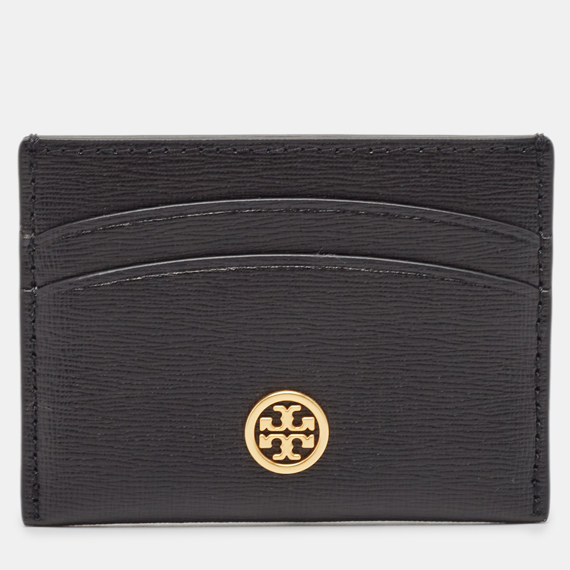 

Tory Burch Black Leather Robinson Card Holder