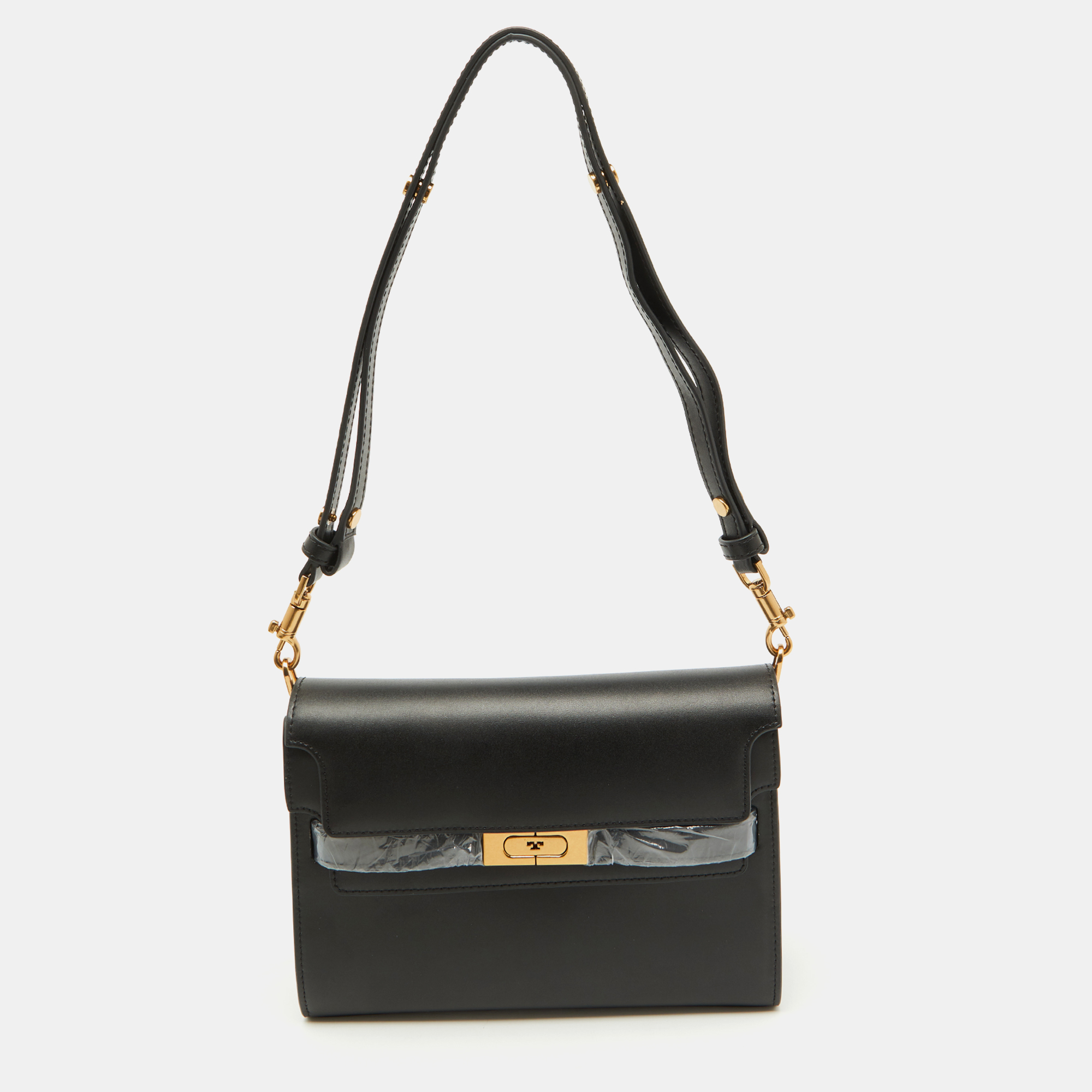 

Tory Burch Black Leather Lee Radziwill Pebble Shoulder Bag