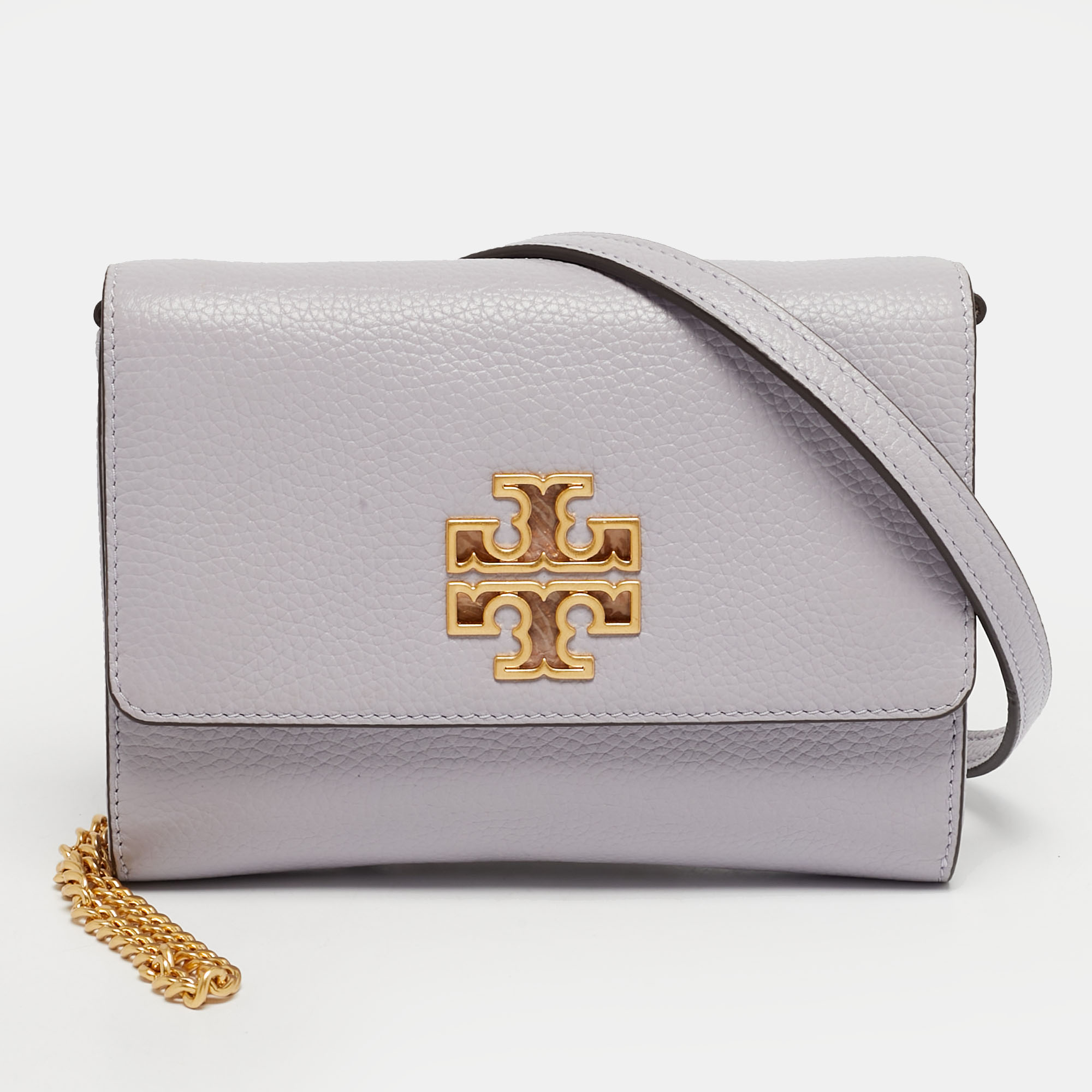 

Tory Burch Britten Lilac Leather Wallet On Chain, Purple