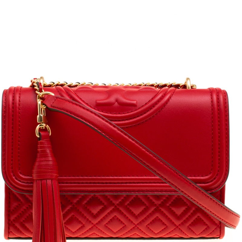 Tory Burch Red Leather Small Fleming Shoulder Bag Tory Burch | TLC