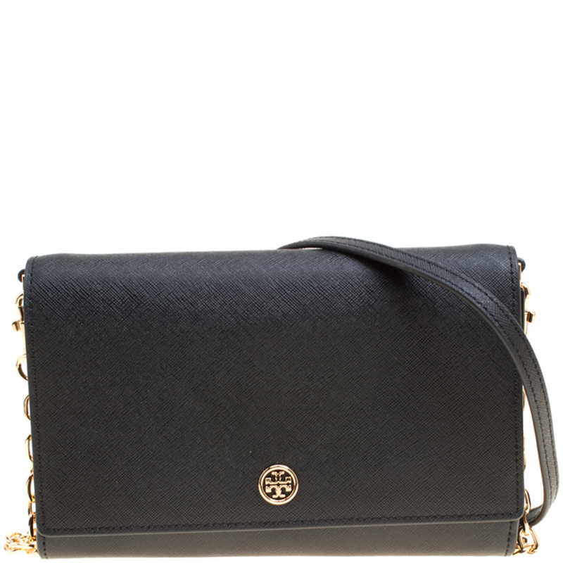 tory burch black clutch