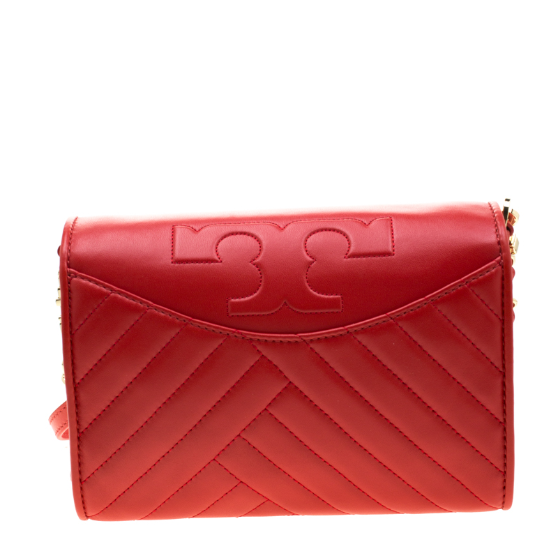 Tory Burch Red Leather Alexa Combo Crossbody Bag Tory Burch TLC