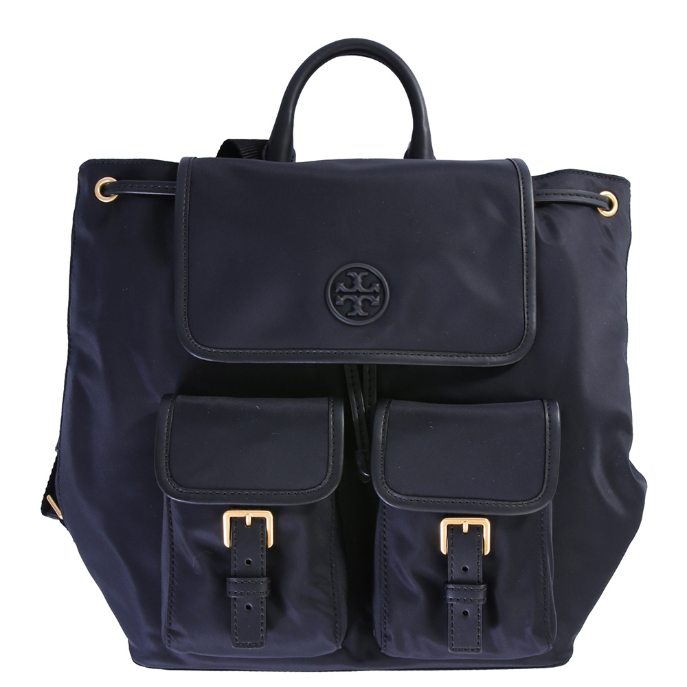 Pre Owned Tory Burch Black Leather "Perry" Backpack