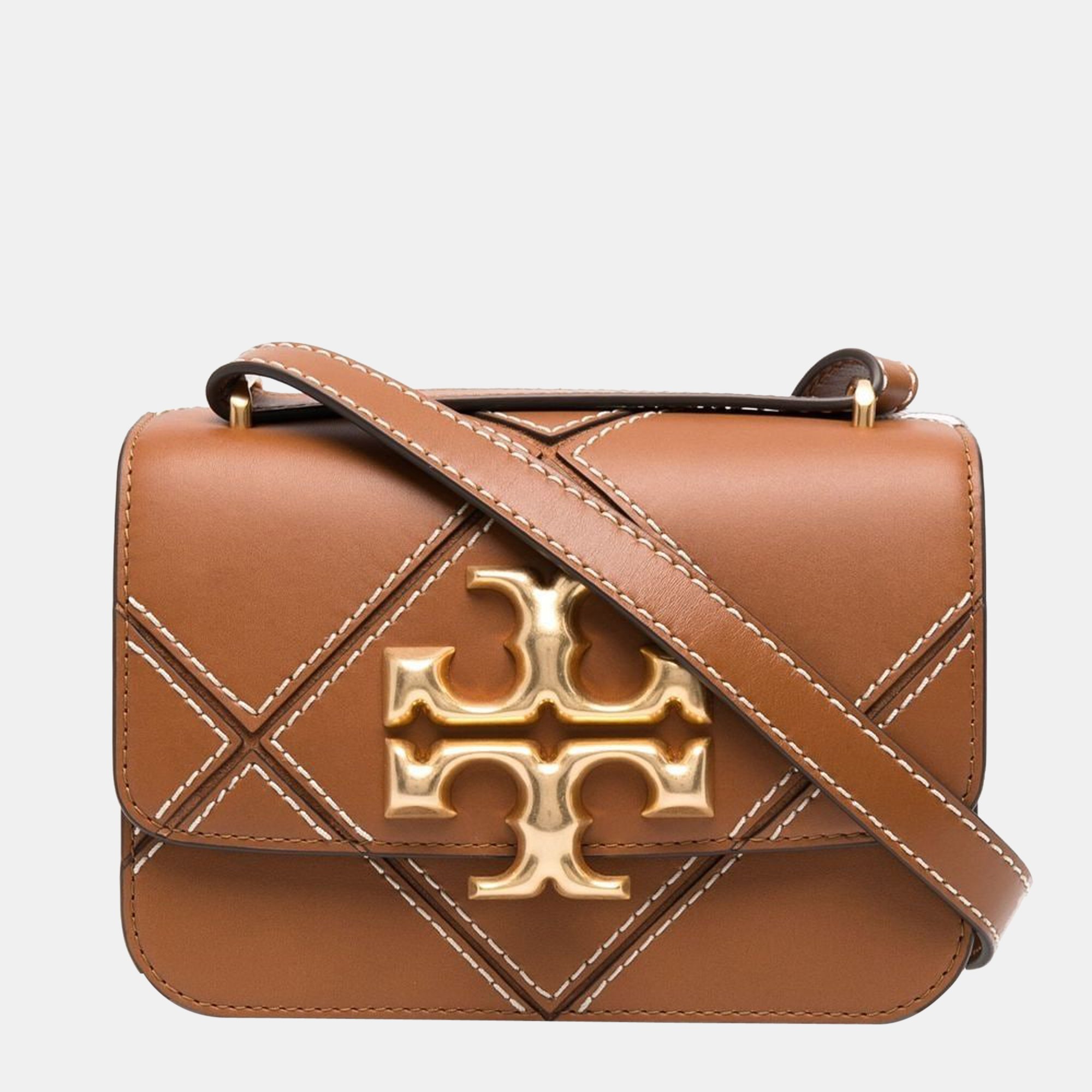 Pre-owned Tory Burch Brown - Leather - Shoulder Crossbody Bag