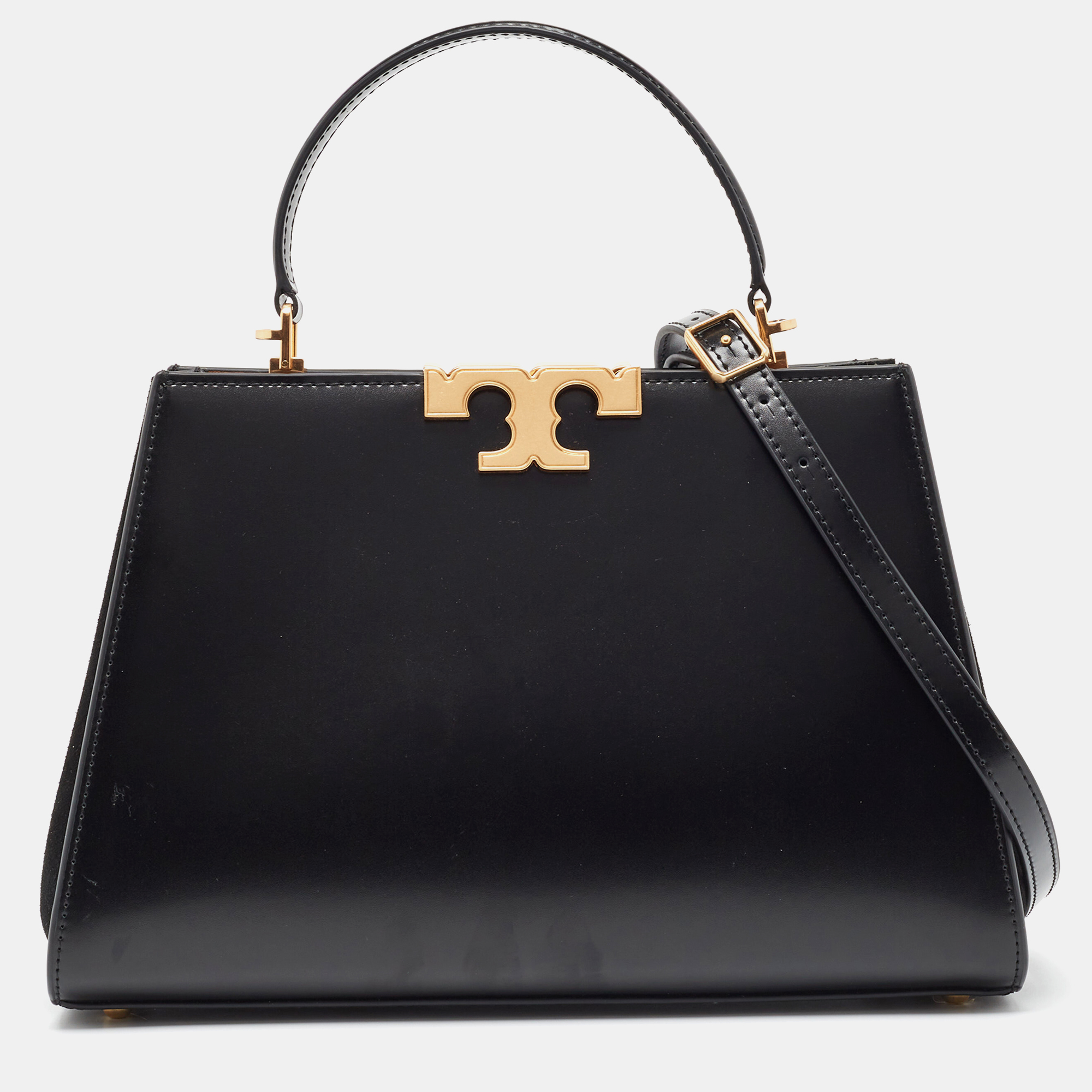 Tory Burch Black Leather Eleanor Satchel Tory Burch | The Luxury Closet