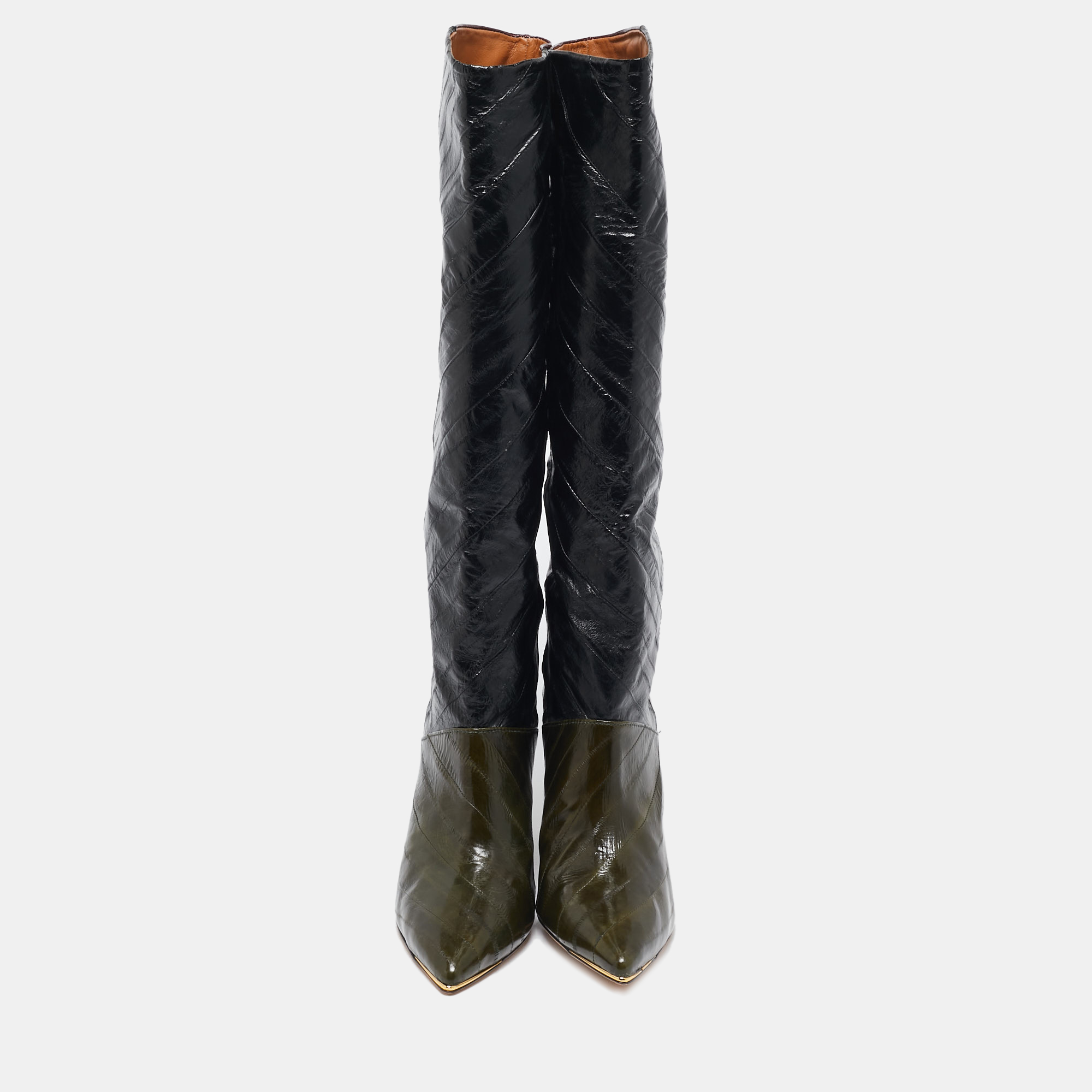 Tory Burch Multicolor Eel Leather Knee Length Boots Size 40 