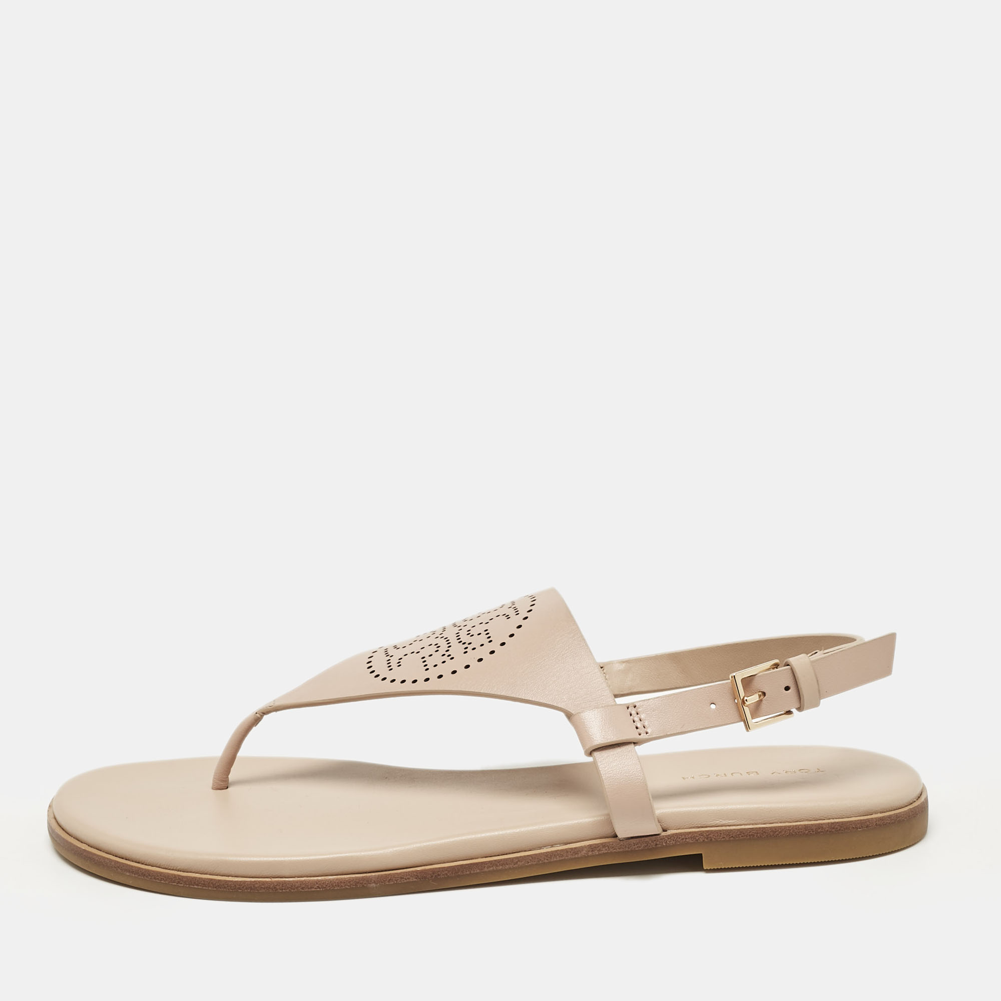 

Tory Burch Pink Leather Carpi Thong Sandals Size 38