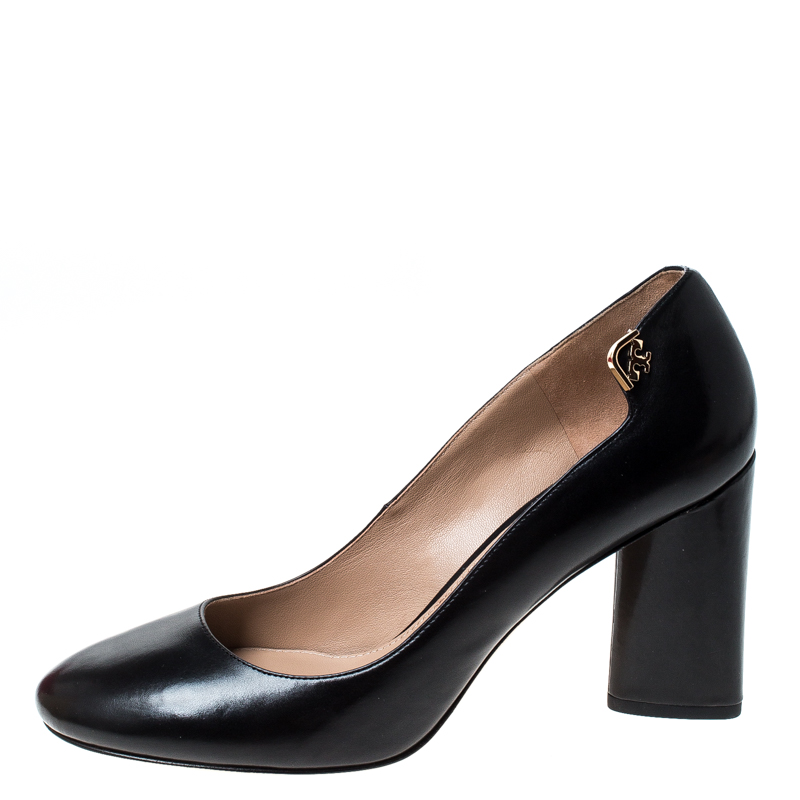 

Tory Burch Black Leather Elizabeth Pumps Size