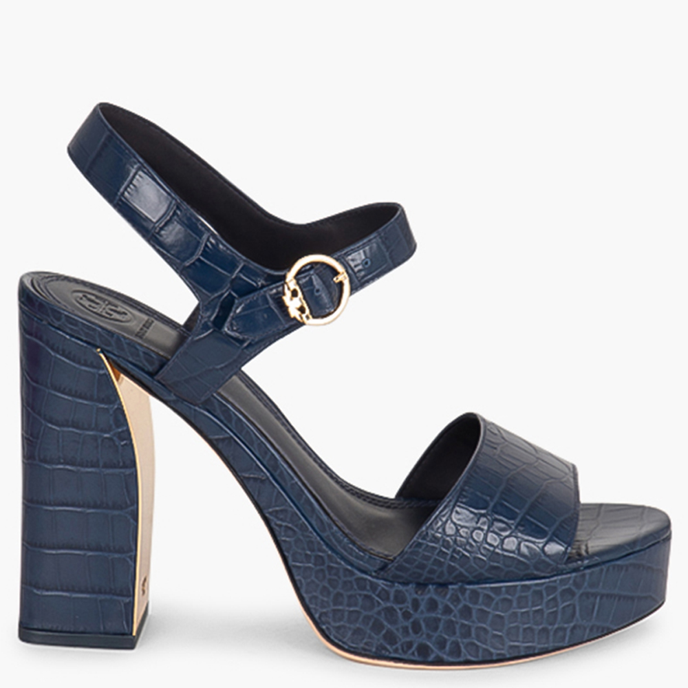 مملوكة مسبقًا صندل توري برش مارتين جلد أزرق نعل سميك مقاس أوروبي 36 (متاح لعملاء الإمارات العربية المتحدة فقط)	