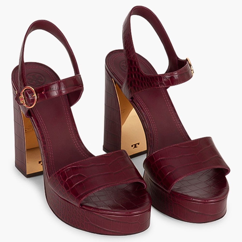 

Tory Burch Red Leather Martine Platform Sandals Size EU