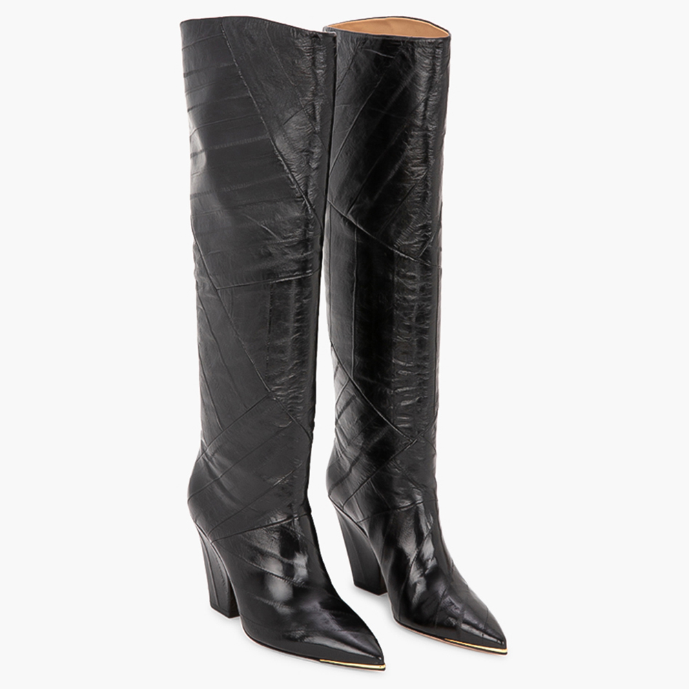 

Tory Burch Black Leather 90mm Knee Boots Size EU  (Available for UAE Customers only