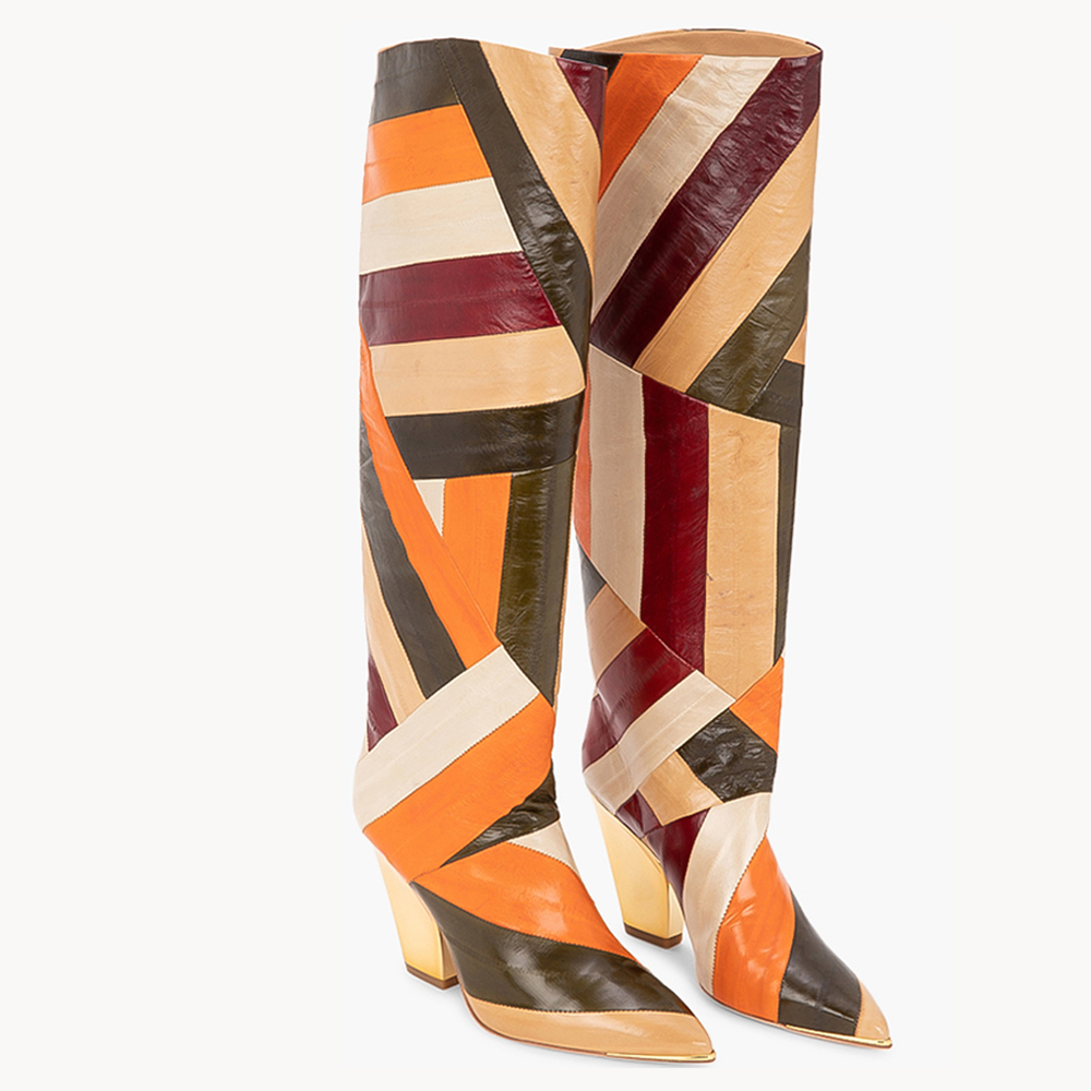 

Tory Burch Multicolor Leather 90mm Knee Boots Size EU  (Available for UAE Customers only