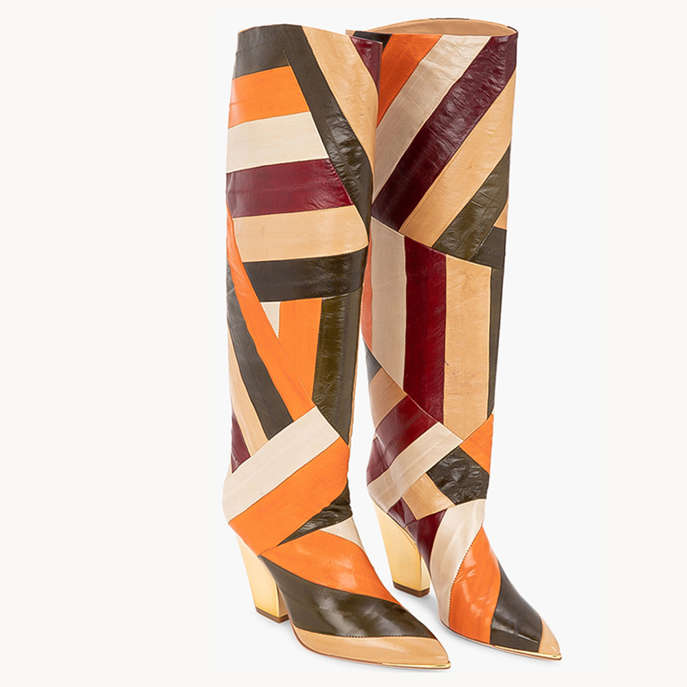 

Tory Burch Multicolor Leather 90mm Knee Boots Size EU