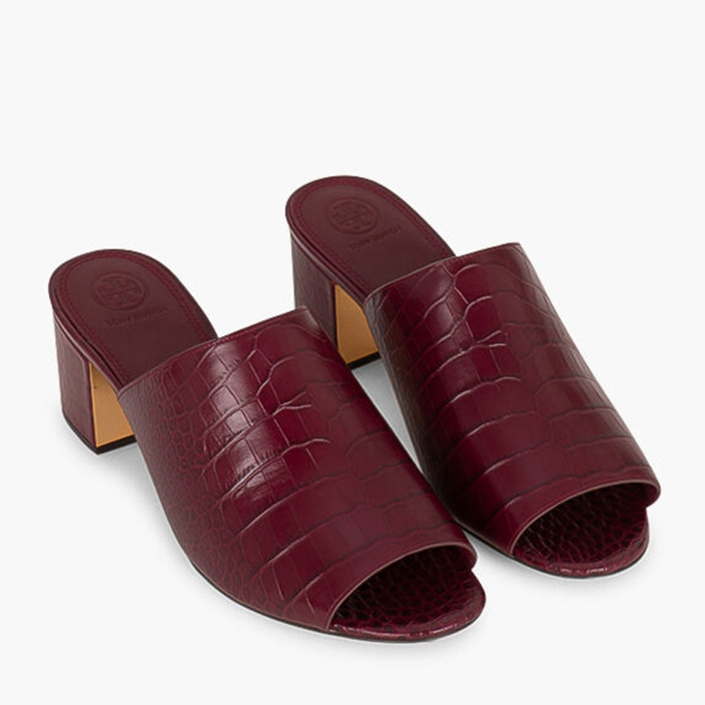 

Tory Burch Red Leather Martine Mules Size EU