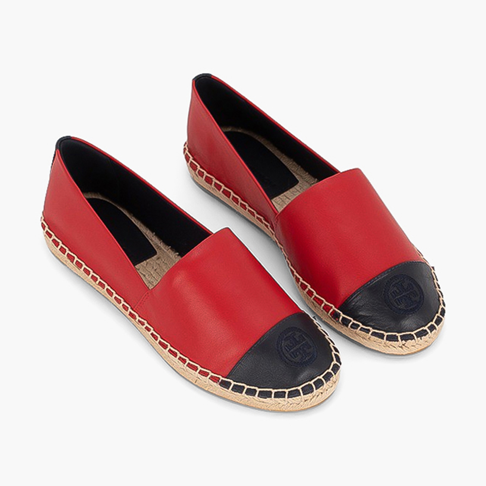 

Tory Burch Red Nappa Leather Color Block Espadrilles Size EU