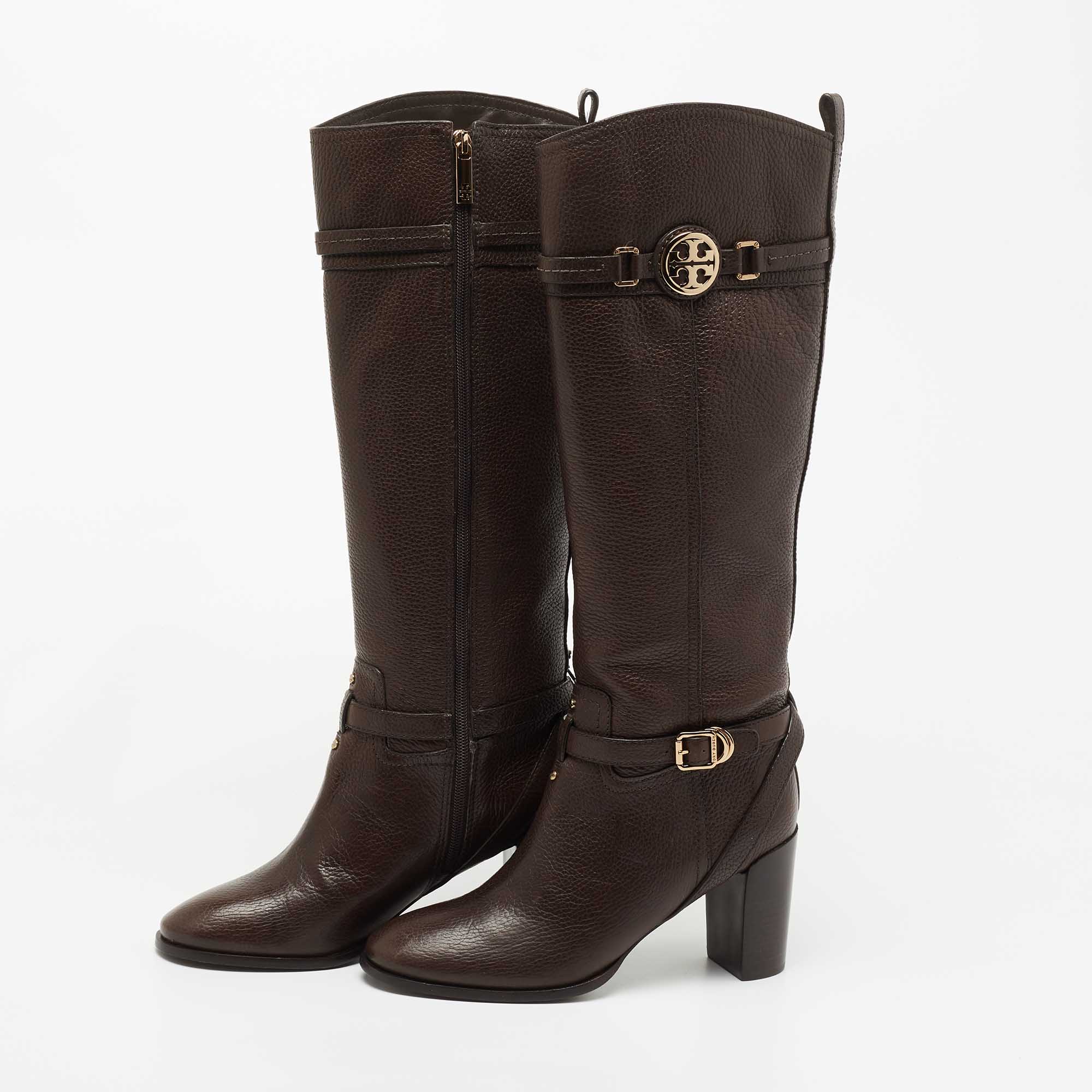 

Tory Burch Dark Brown Leather Knee Length Boots Size