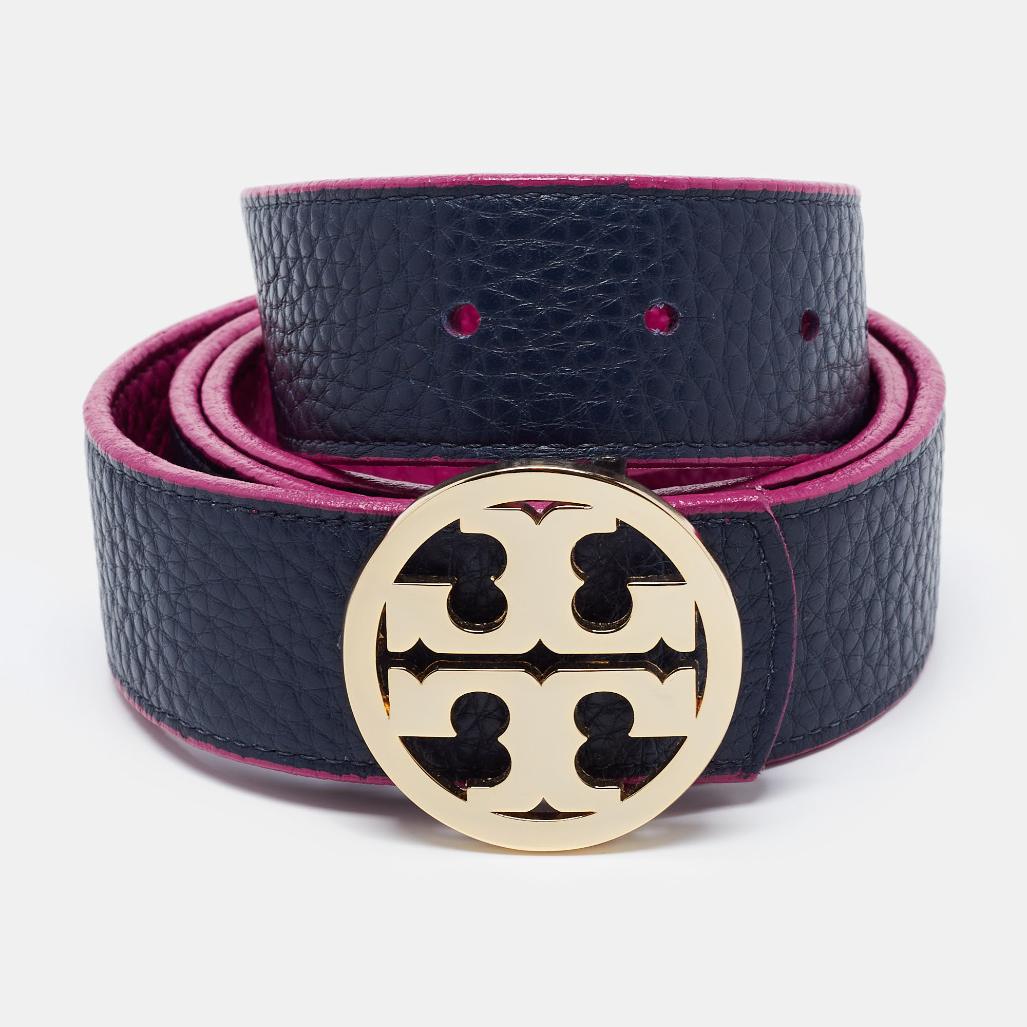

Tory Burch Pink Leather Robinson Buckle Belt