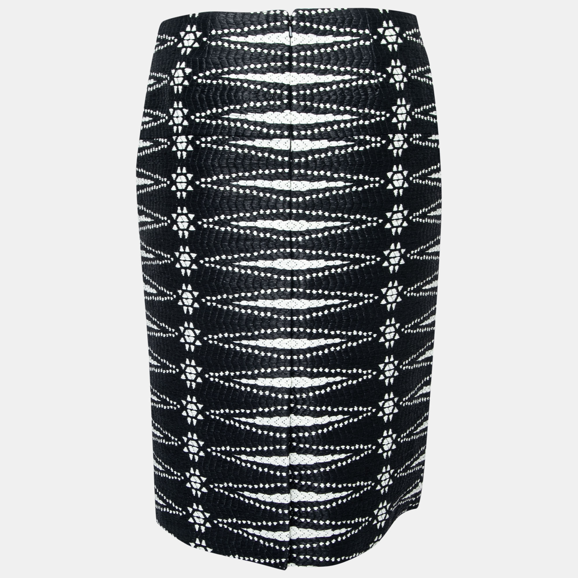 

Tory Burch Monochrome Patterned Tweed Savora Pencil Skirt, Black