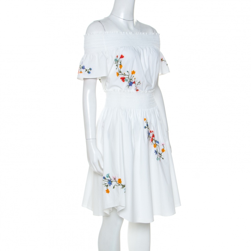 

Tory Burch White Embroidered Cotton Eliza Top and Cassie Skirt Set