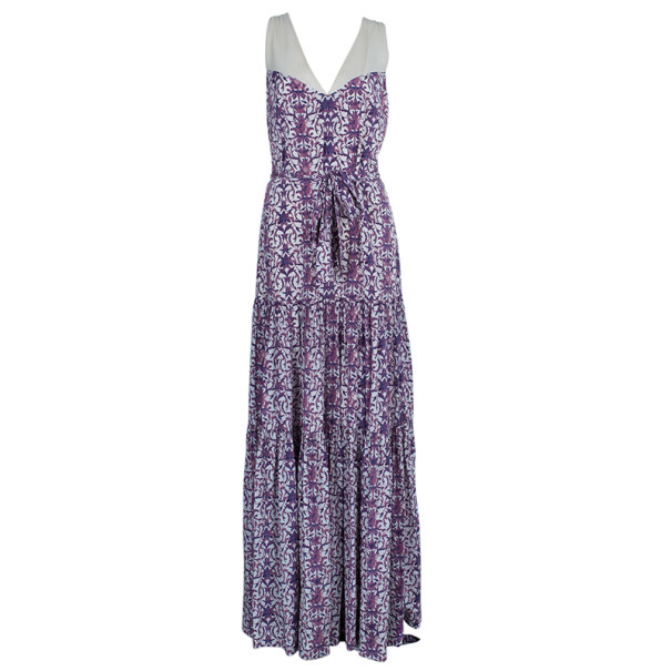 Tory Burch Logan Printed Maxi Dress L