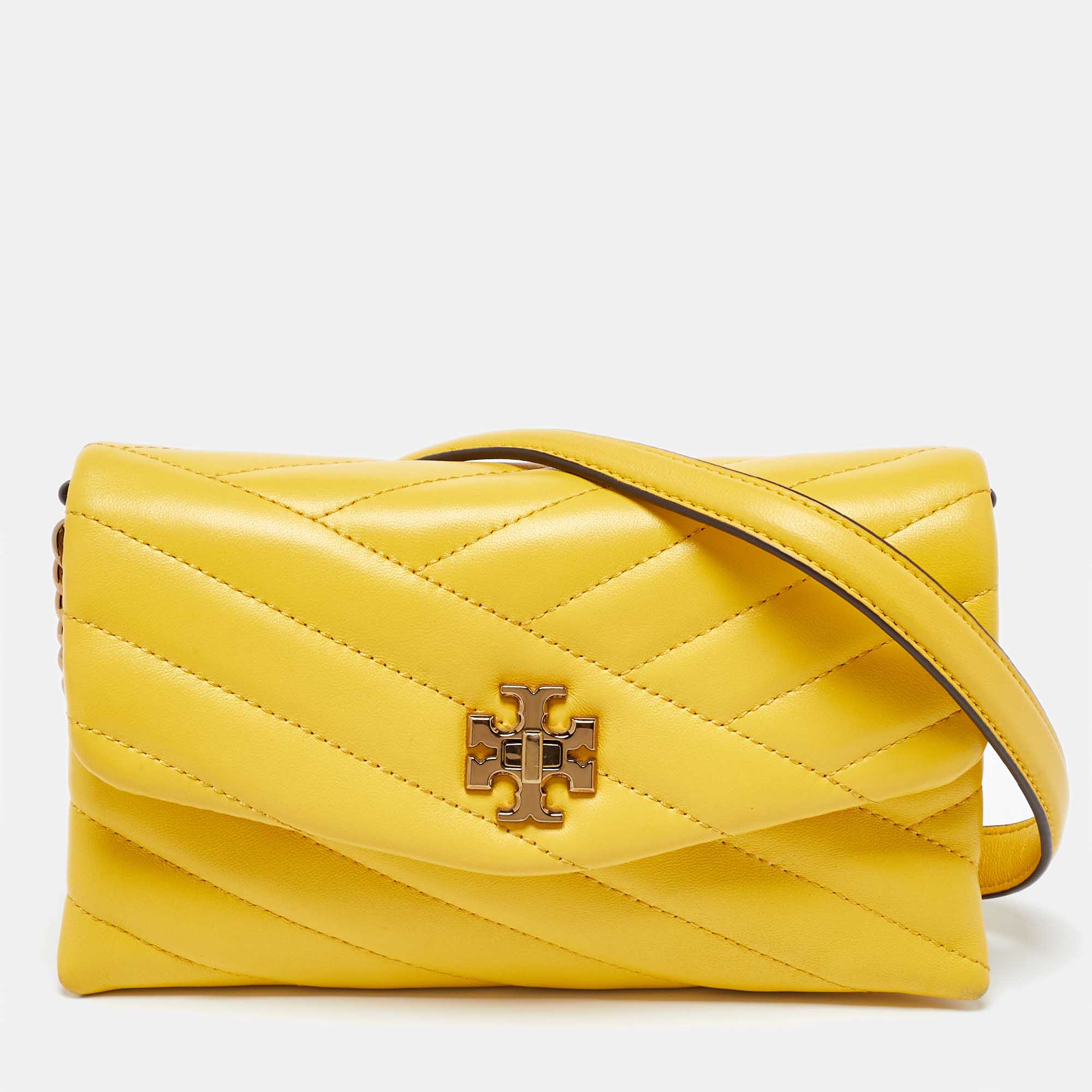 

Tory Burch Yellow Leather Kira Crossbody Bag