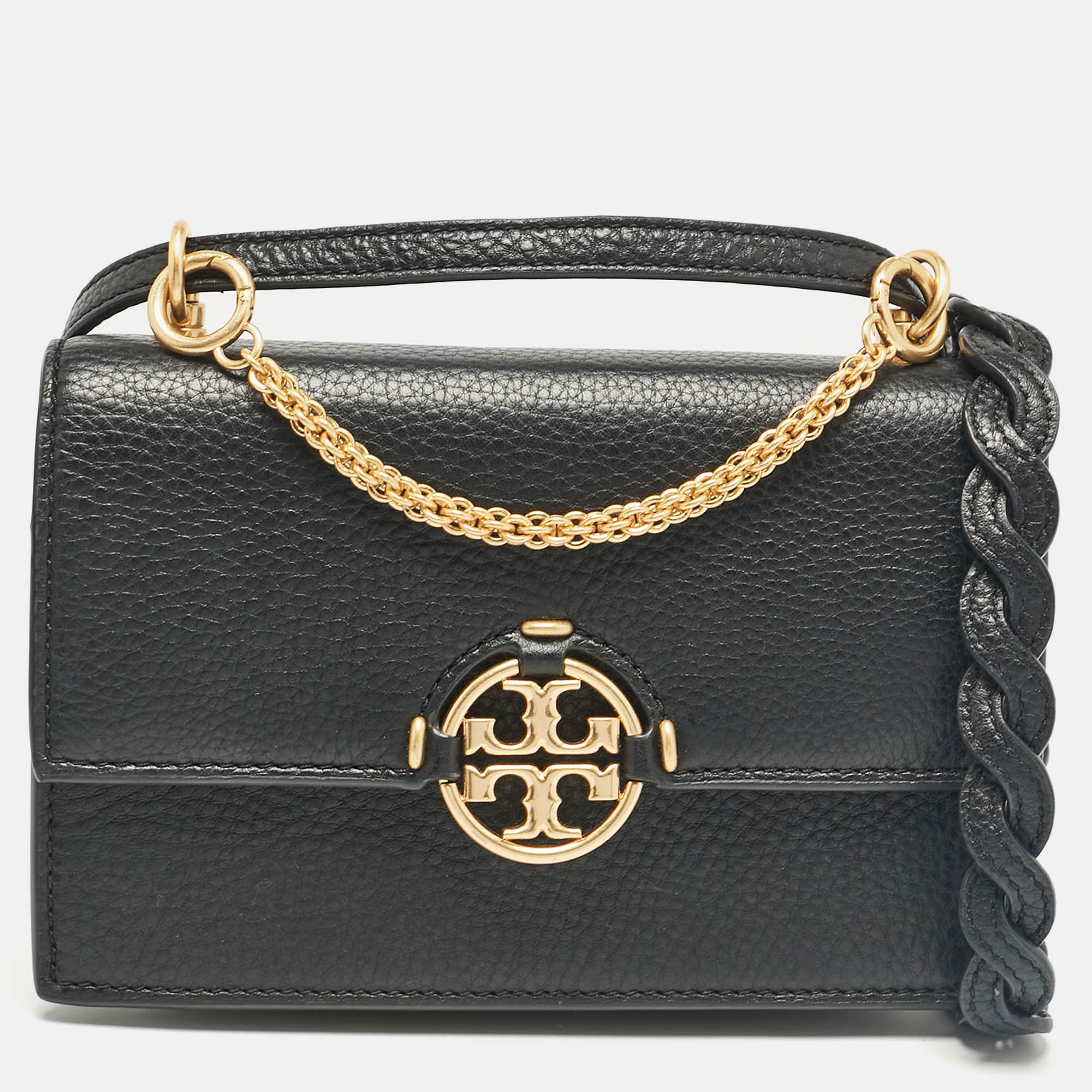 

Tory Burch Black Leather Mini Miller Shoulder Bag