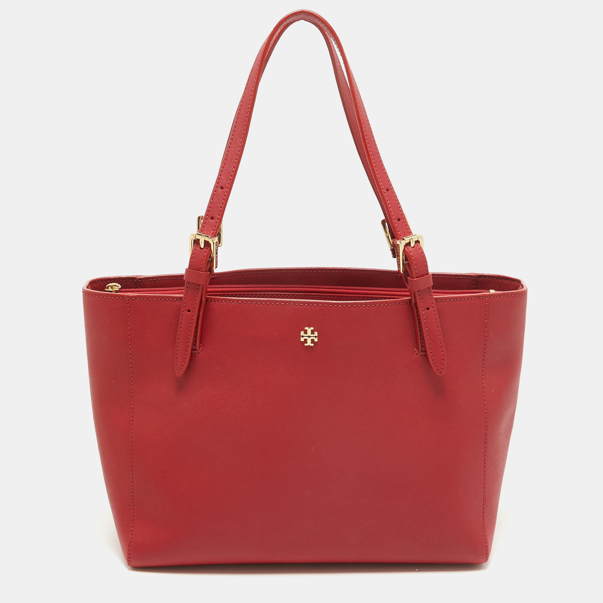 

Tory Burch Red Leather  York Buckle Tote