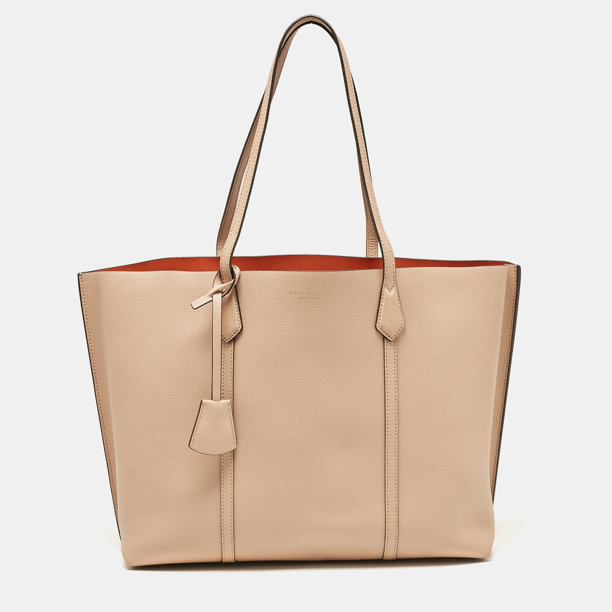 

Tory Burch Beige Leather Perry Shopper Tote