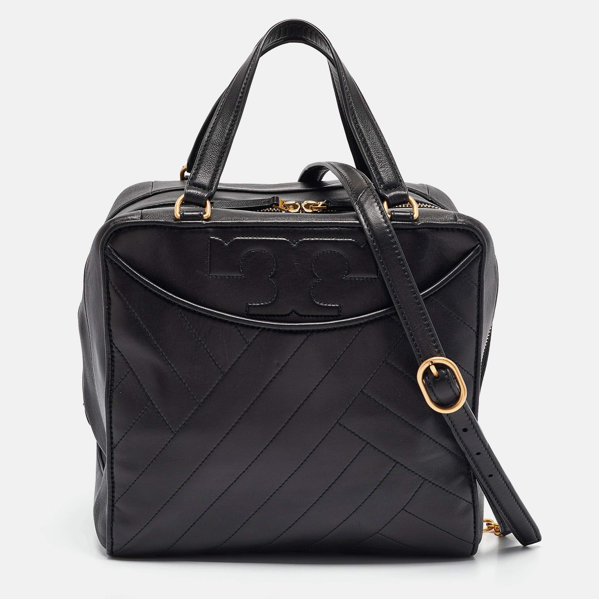 

Tory Burch Black Leather Alexa Satchel