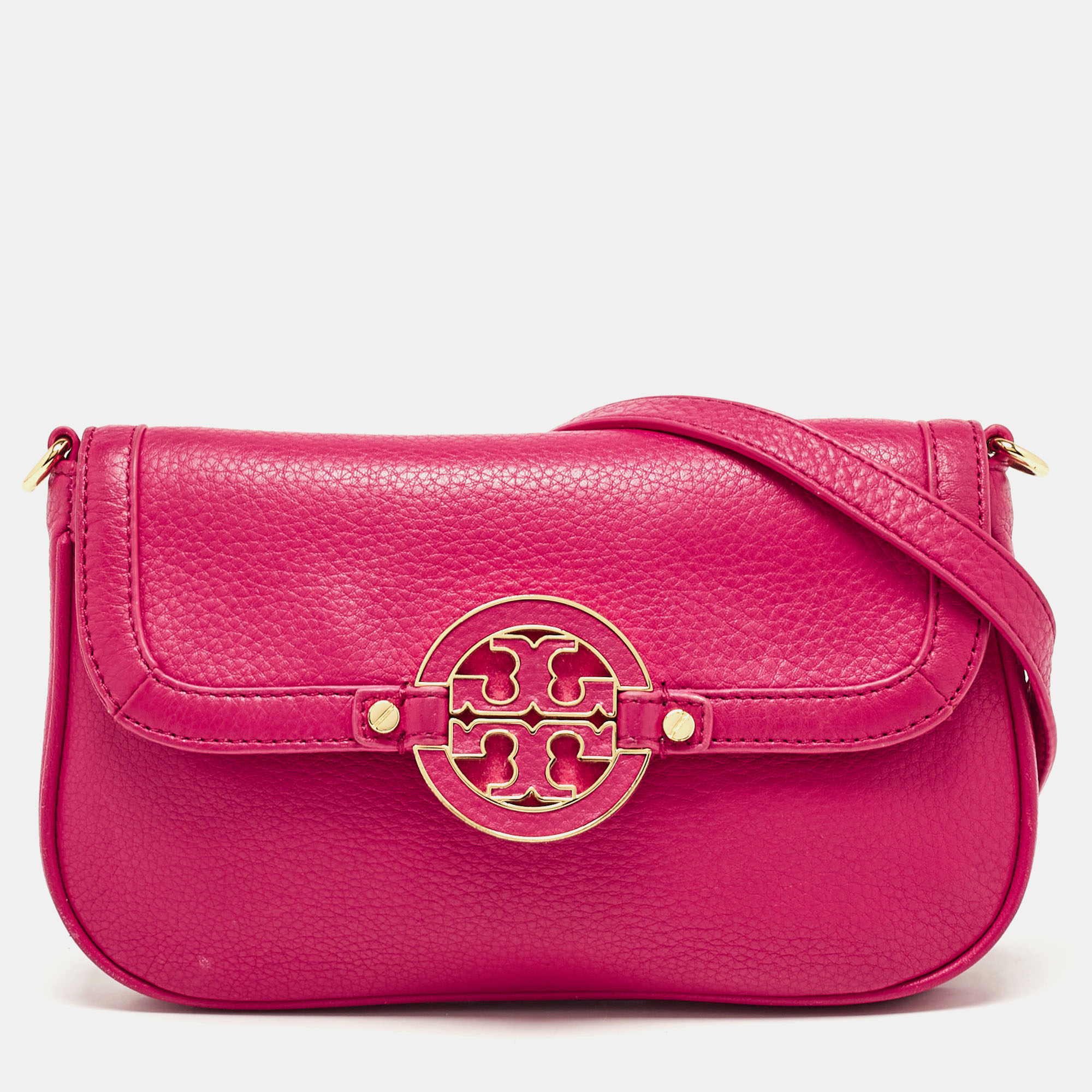 

Tory Burch Pink Leather Mini Amanda Crossbody Bag