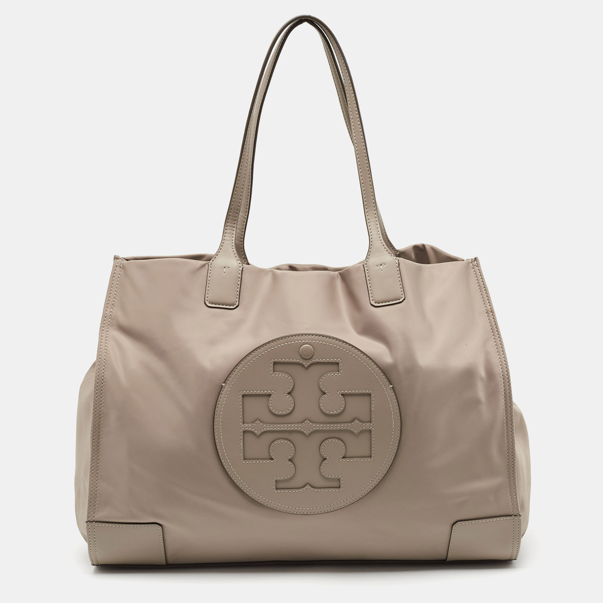 

Tory Burch Beige Nylon and Leather  Ella Tote