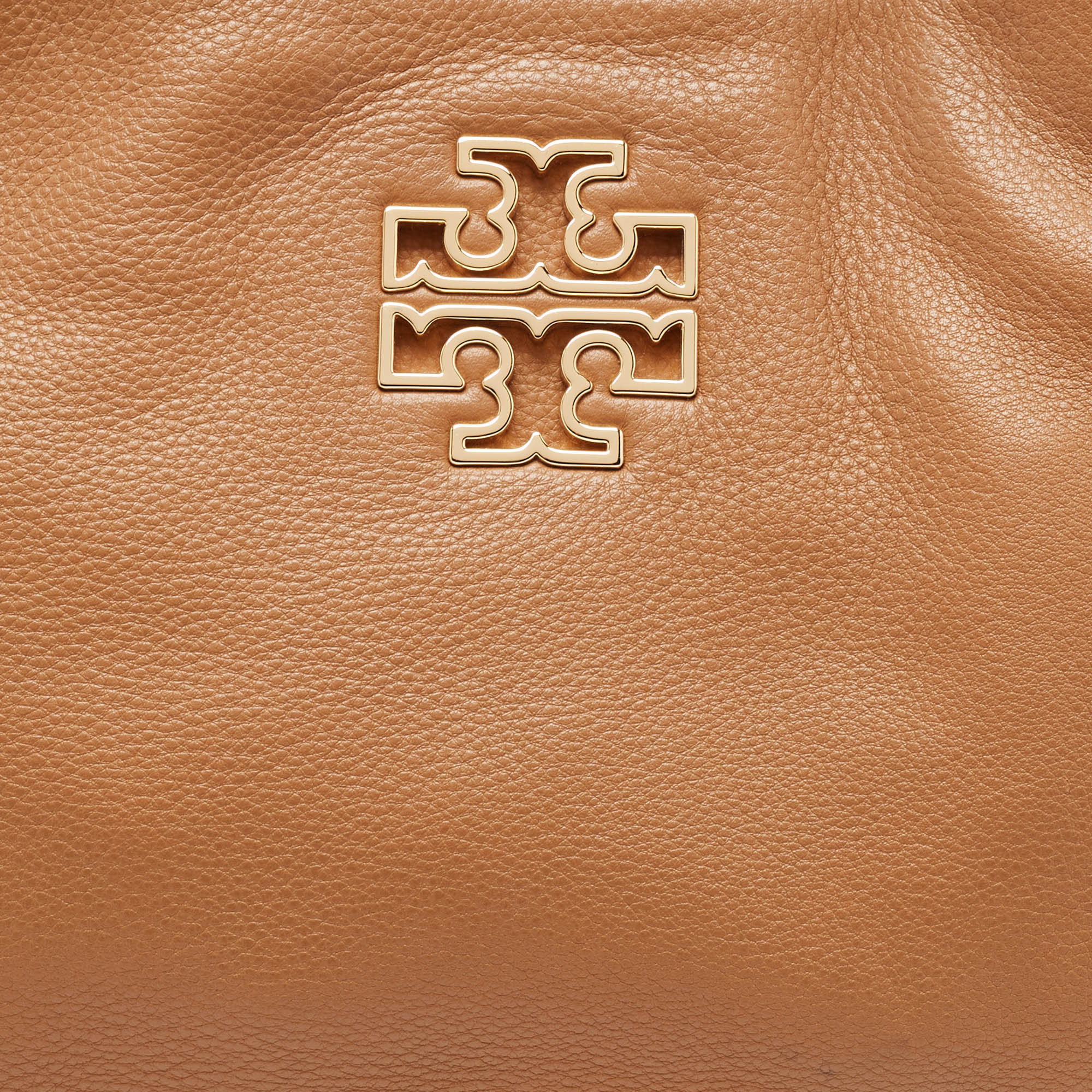Tory Burch Brown Leather Britten Slouchy Tote 4