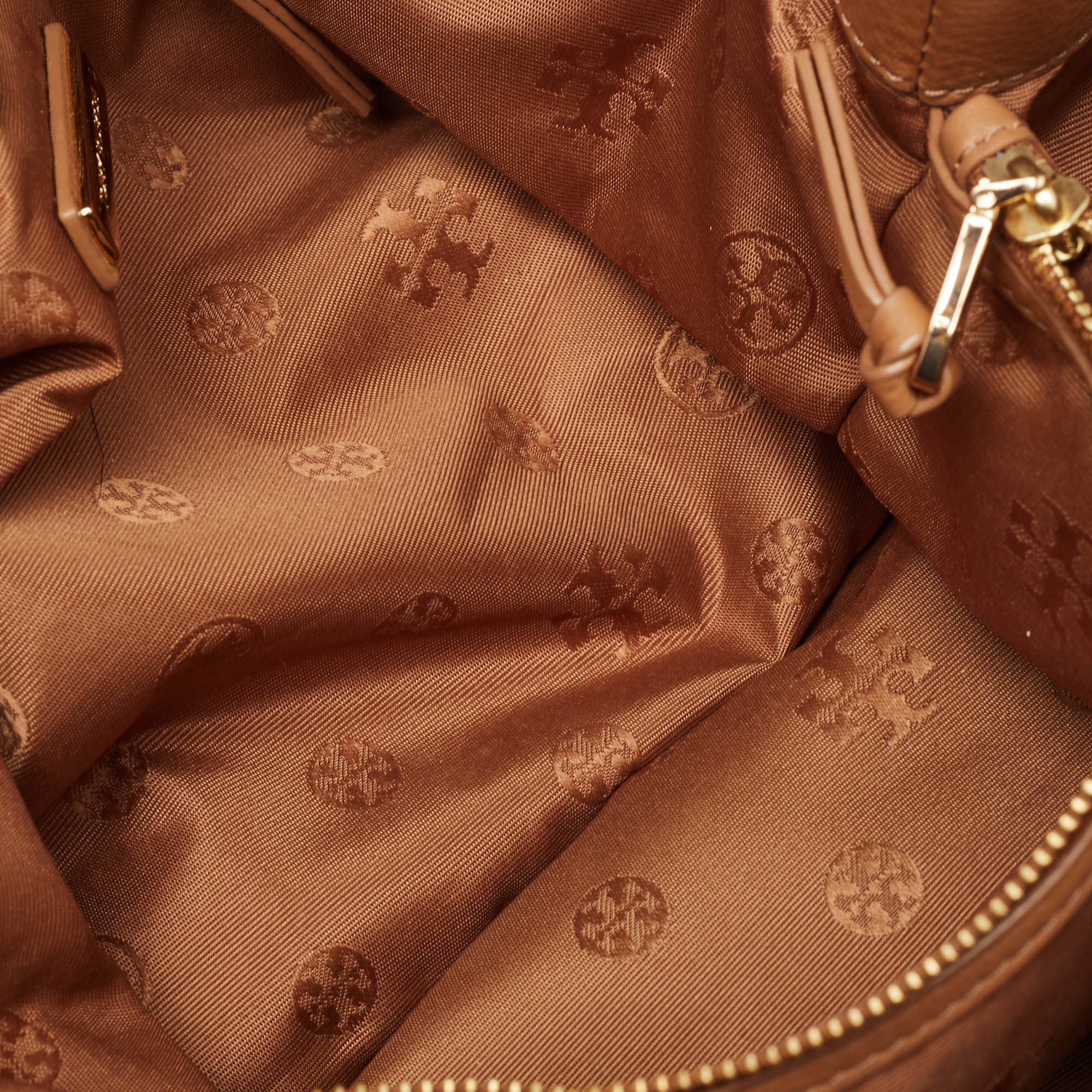 Tory Burch Brown Leather Britten Slouchy Tote 8