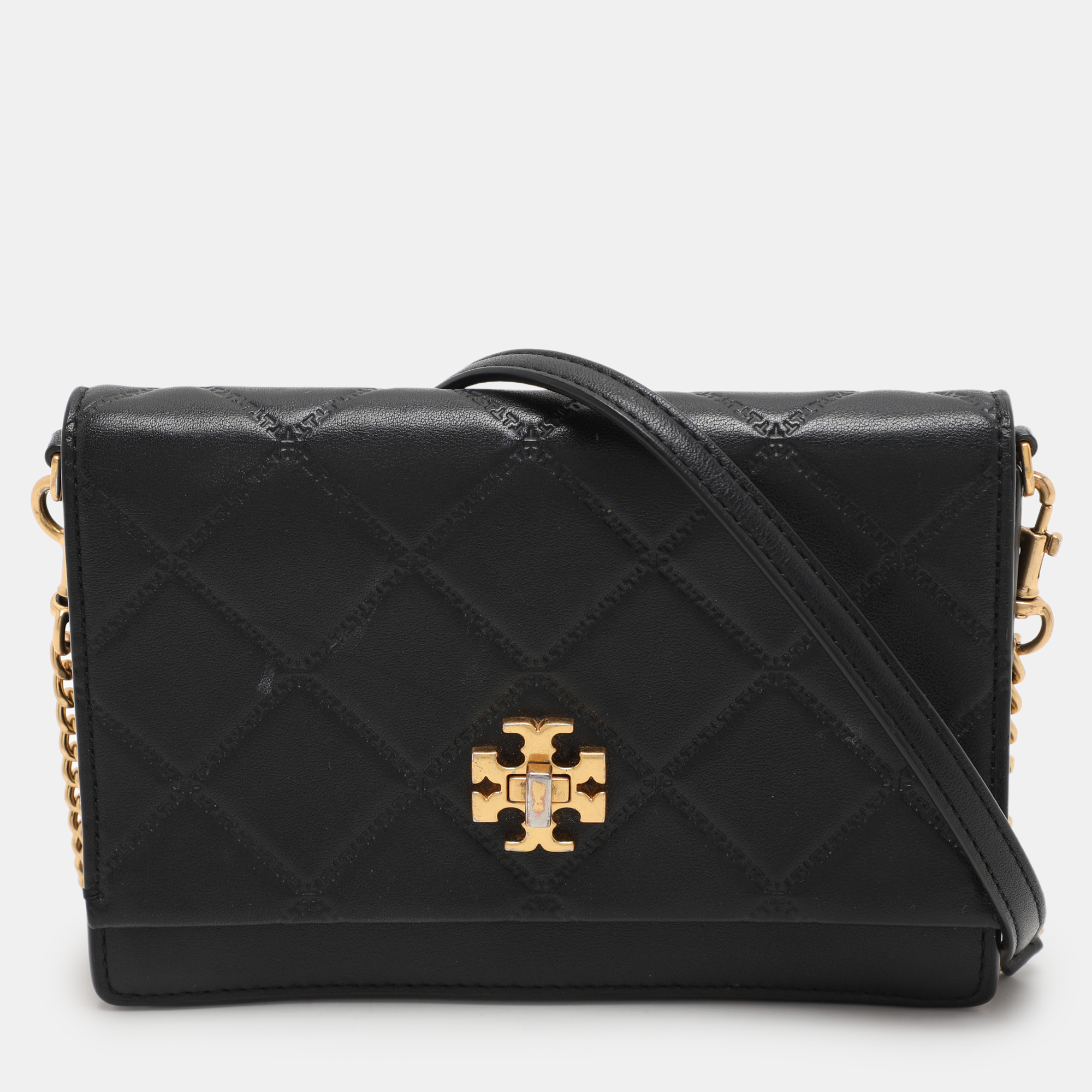 

Tory Burch Black Leather Georgia Turn-Lock Crossbody Bag