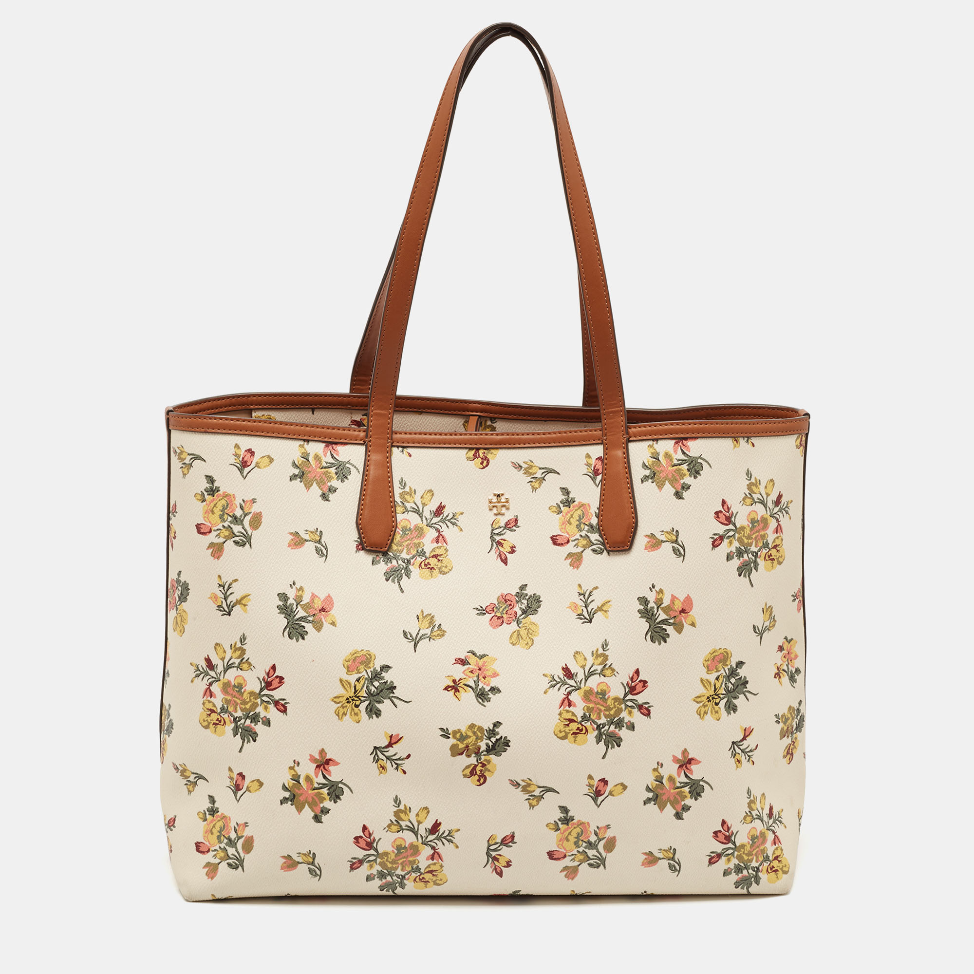 

Tory Burch Multicolor Leather Floral Print Kerrington Tote