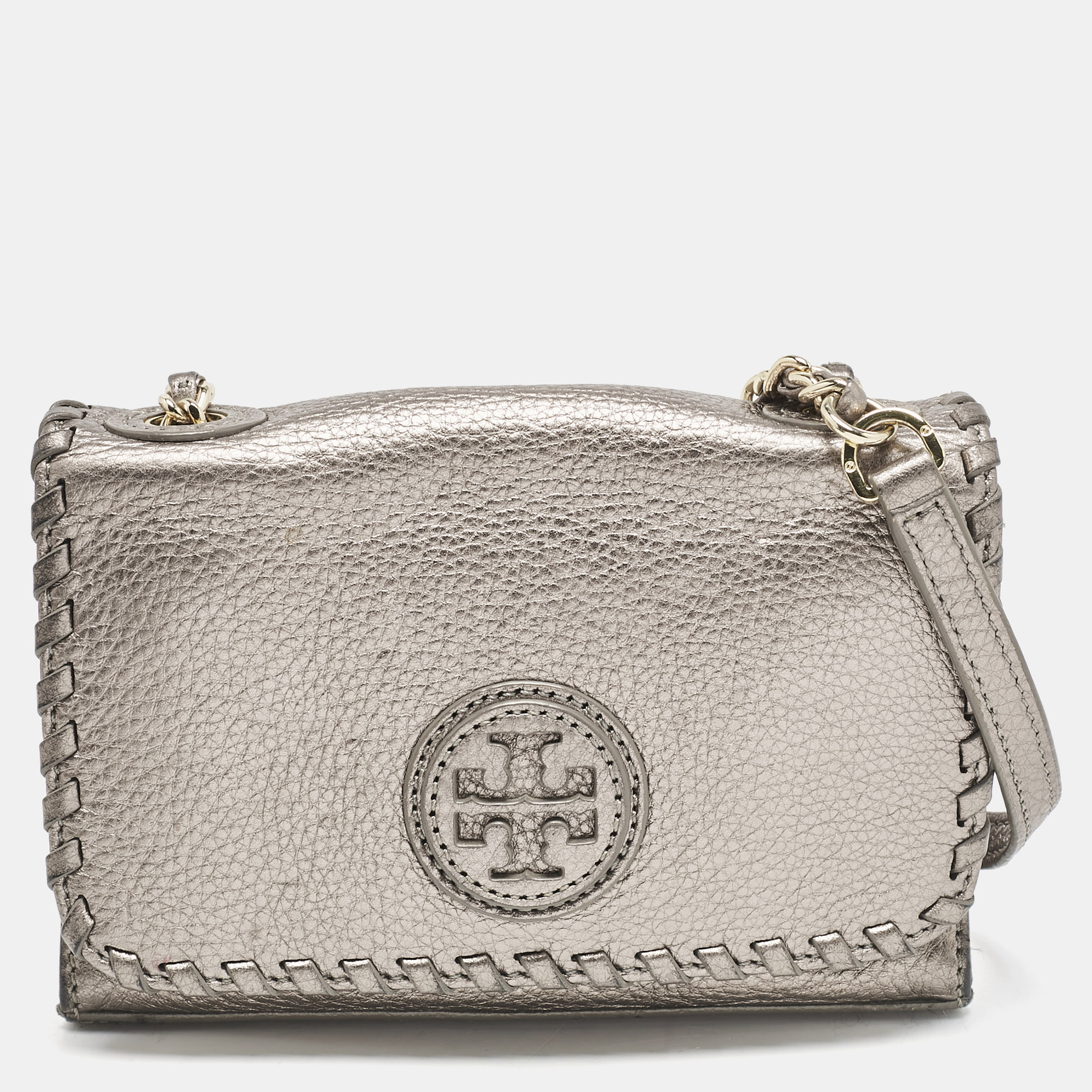 

Tory Burch Metallic Leather Marion Shoulder Bag