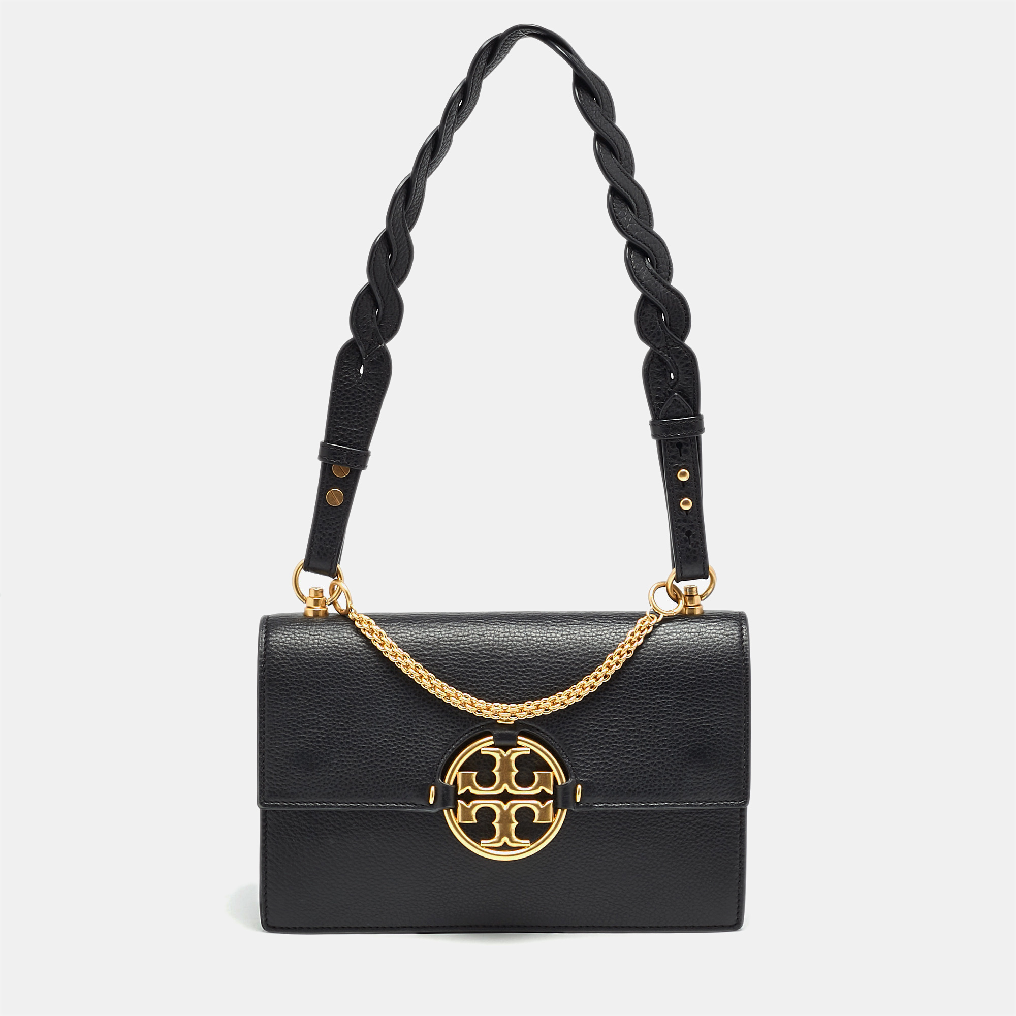 

Tory Burch Black Leather and Suede Miller Shoulder Bag