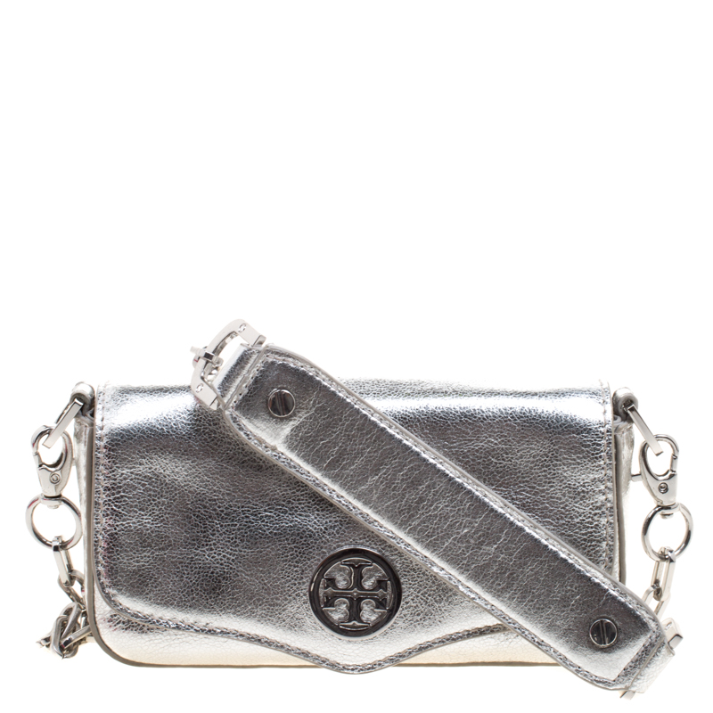 Tory Burch Metallic Silver Leather Crossbody Bag Tory Burch | TLC