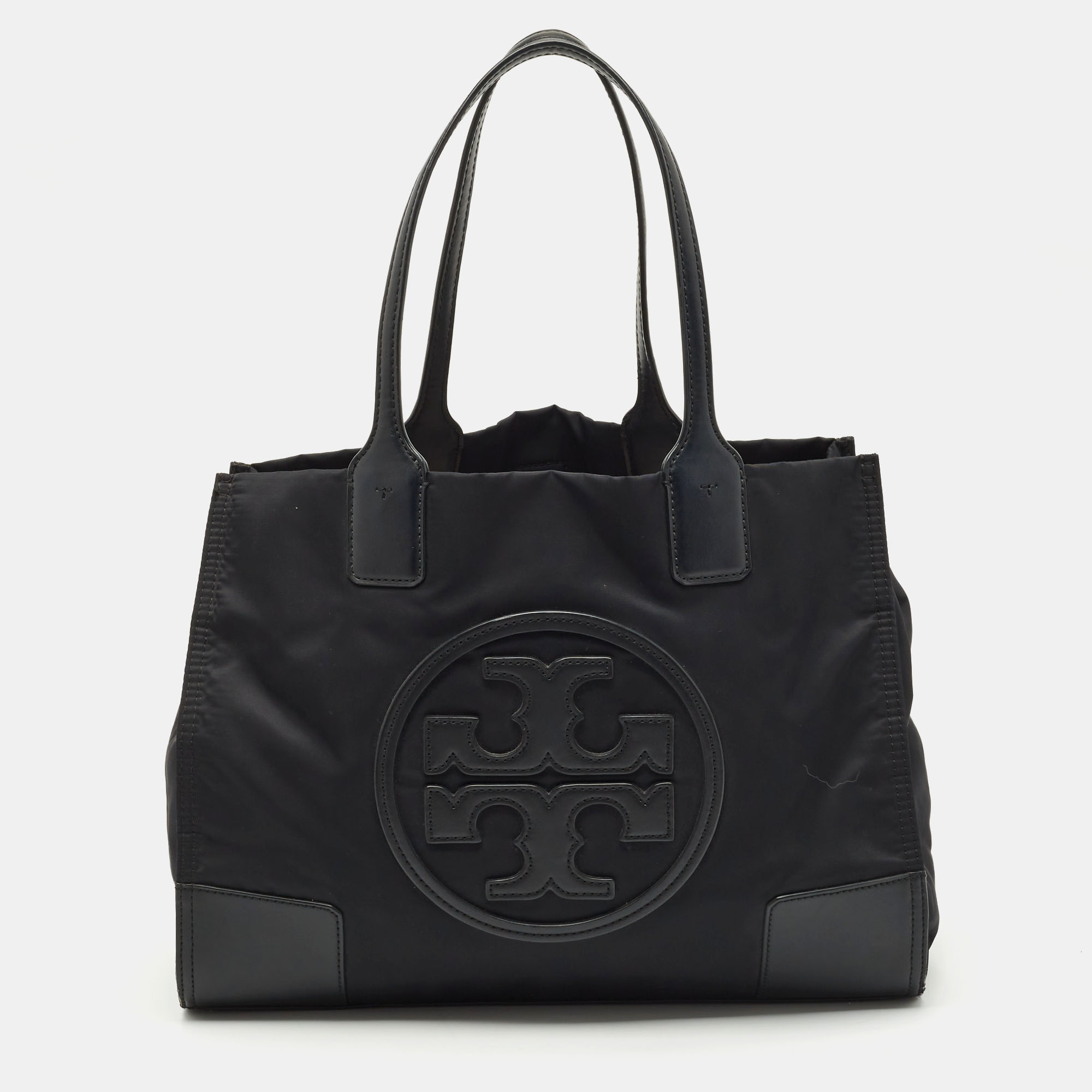 

Tory Burch Black Nylon and Faux Leather  Ella Tote