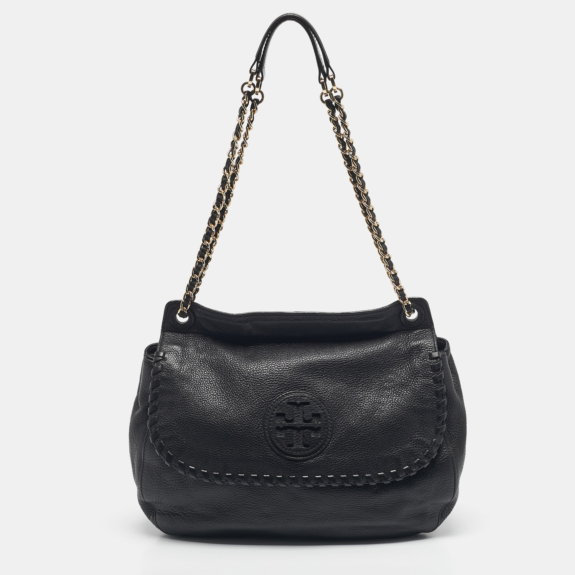 

Tory Burch Black Leather Chelsea Flap Shoulder Bag