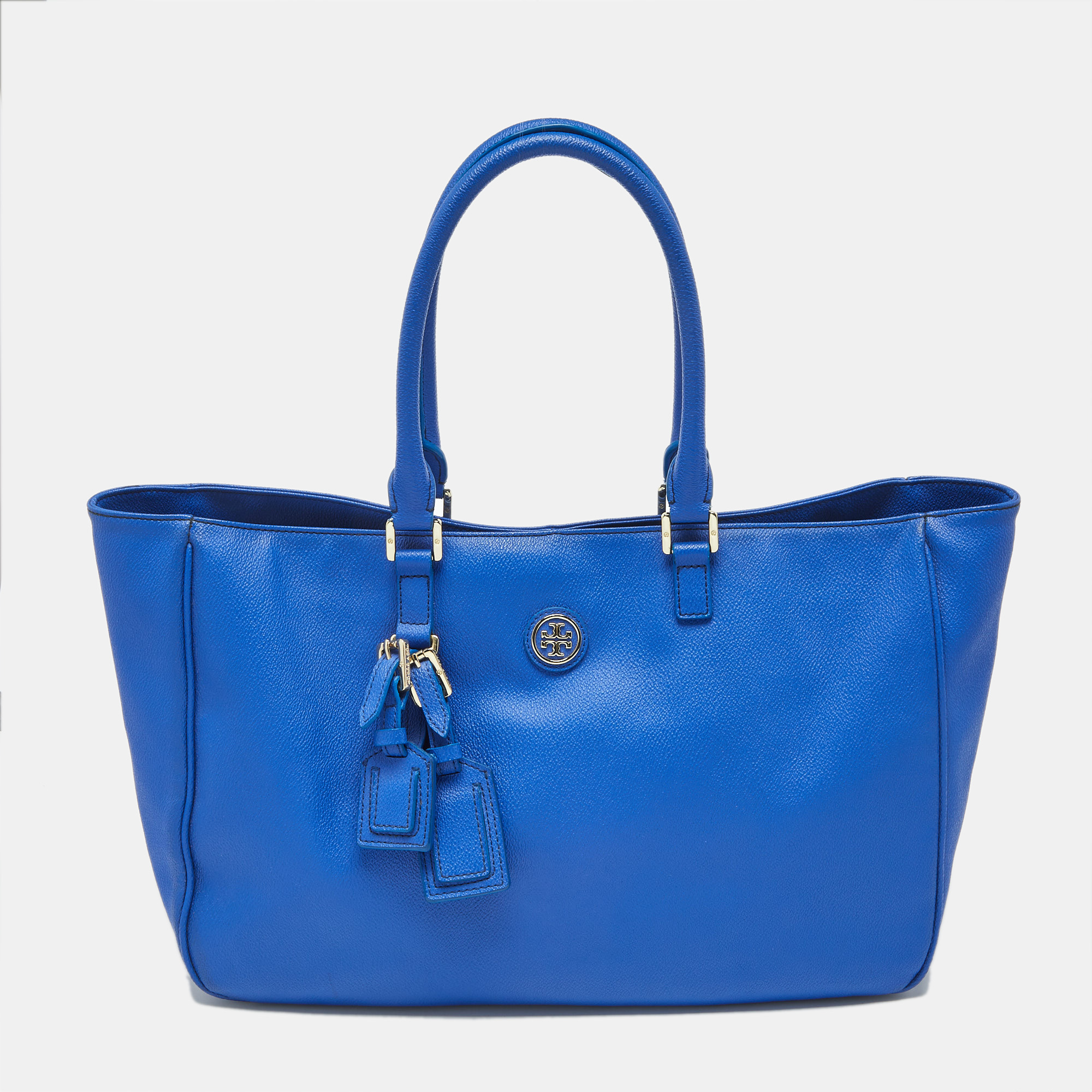 

Tory Burch Blue Leather Roslyn Tote